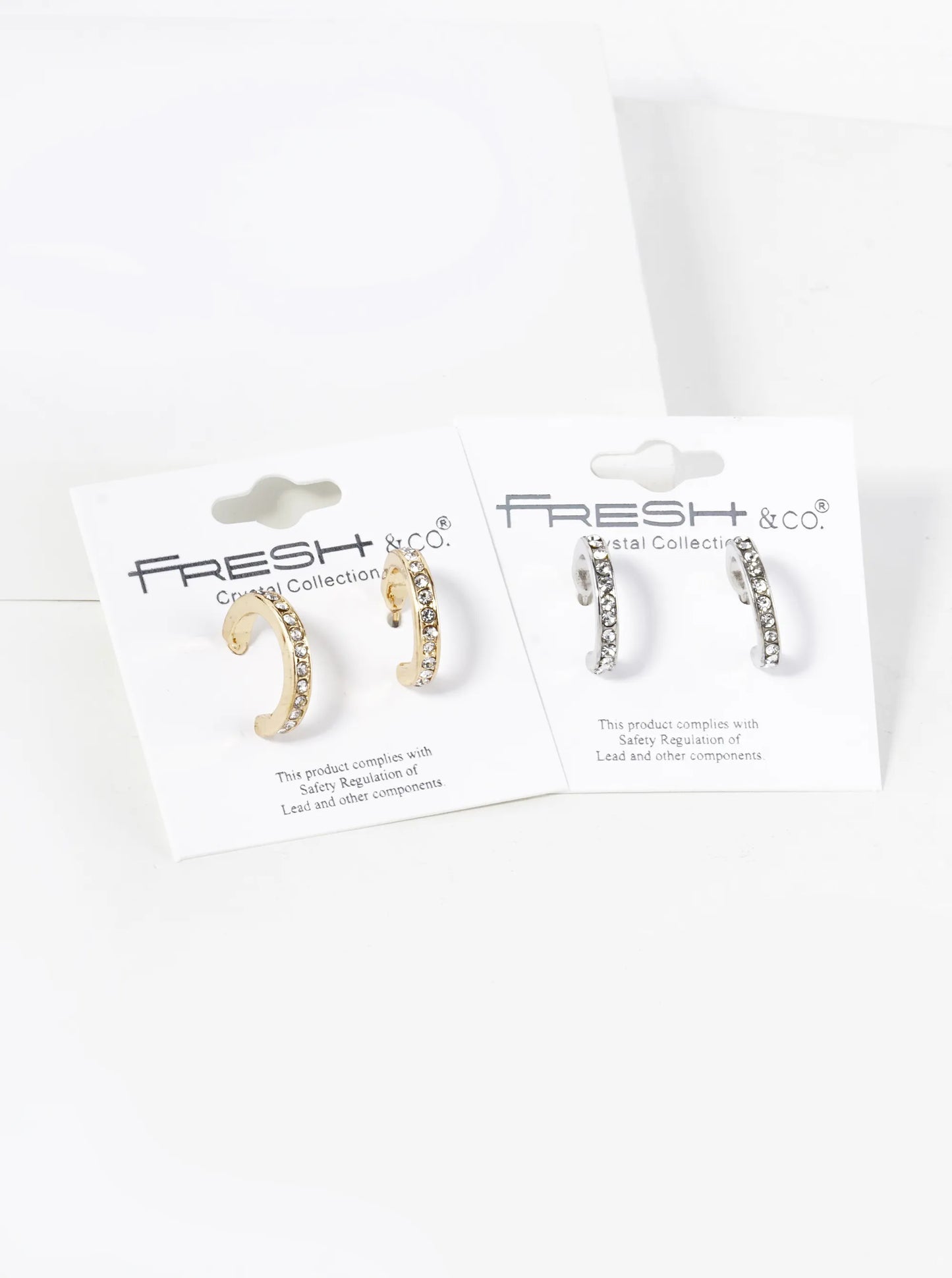Crystal Pave 16mm Open Hoop Earrings