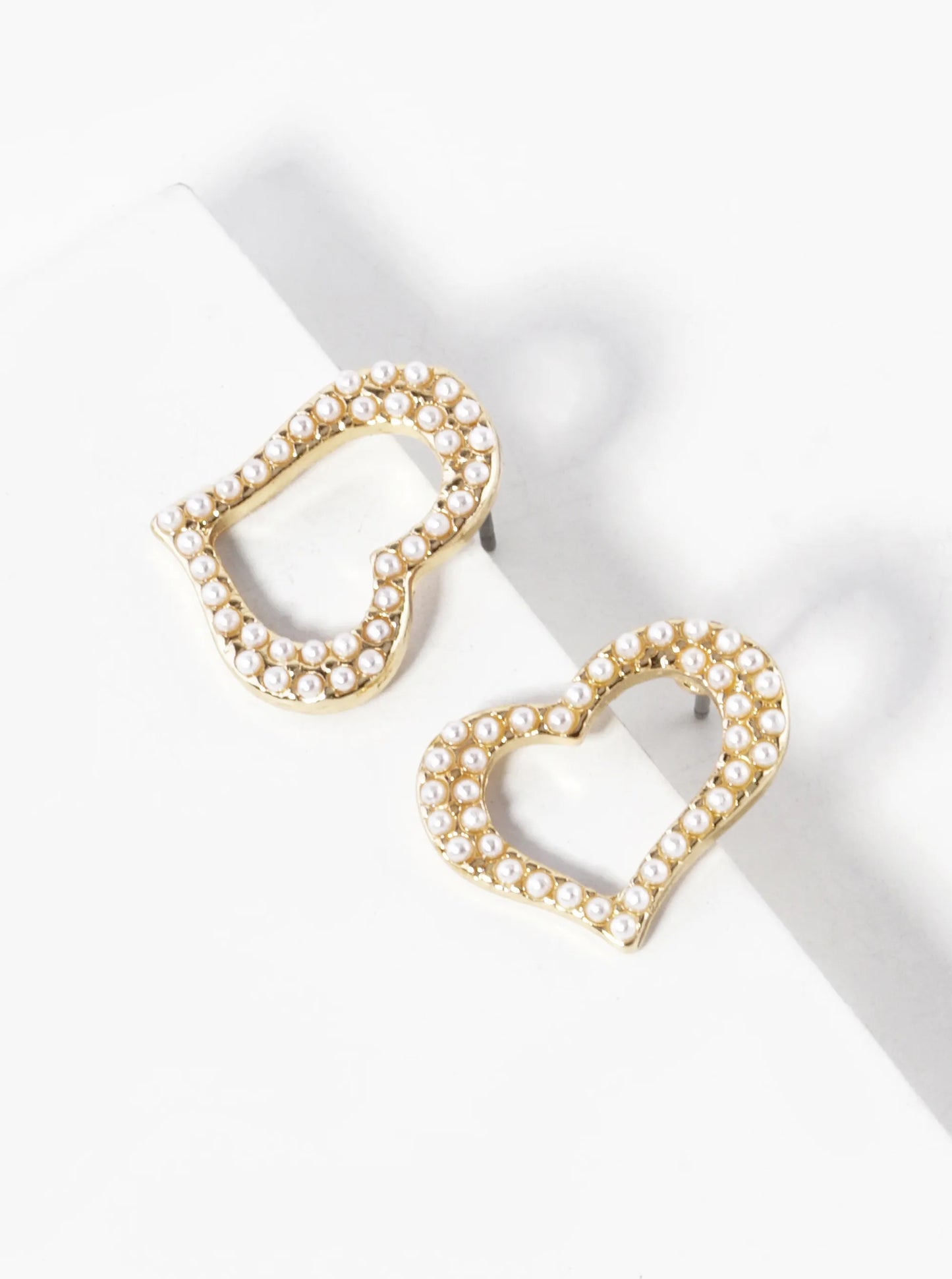Crystal Pave 17mm Heart Stud Earrings