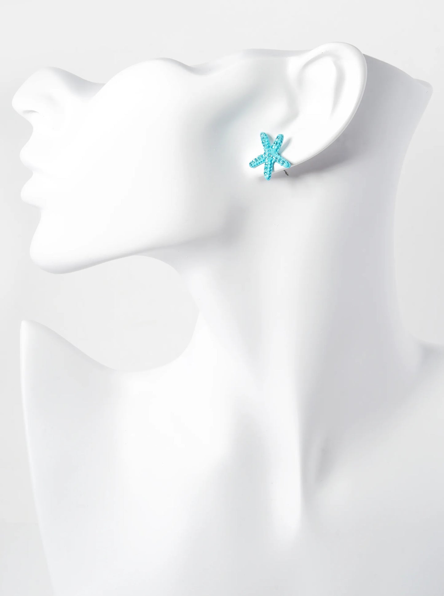 Crystal Pave 18mm Starfish Stud Earrings