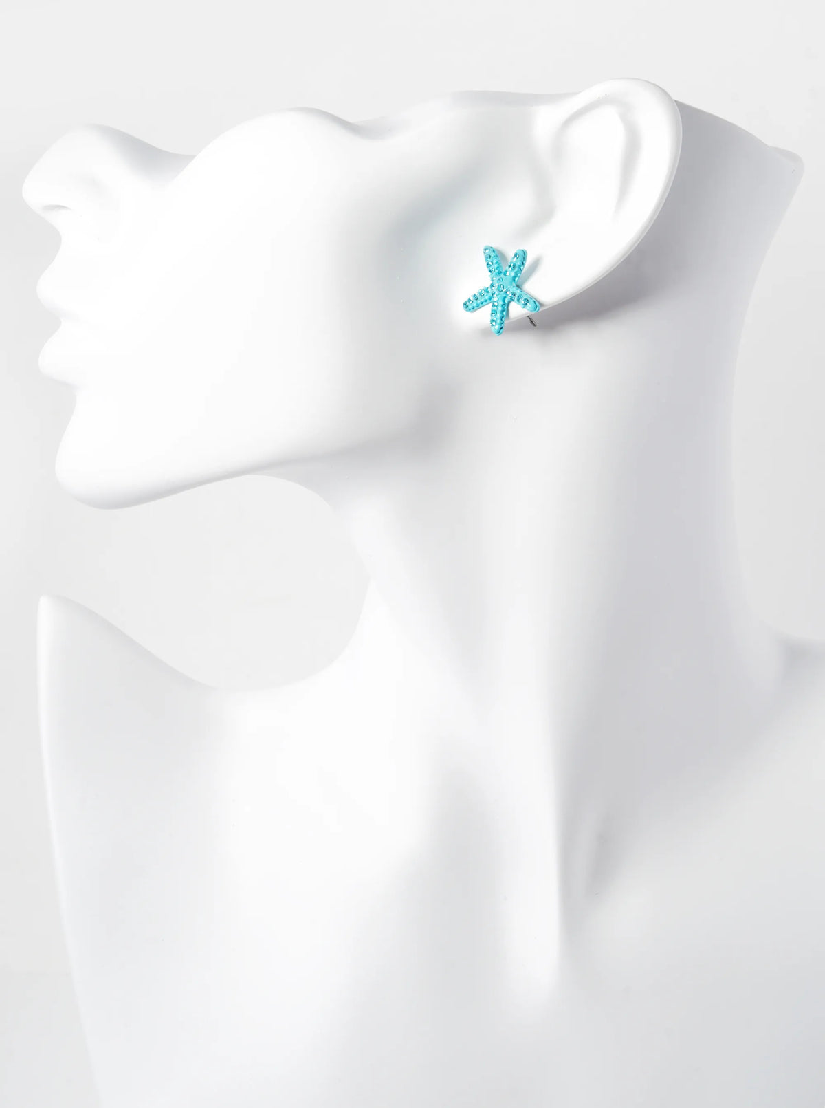 Crystal Pave 18mm Starfish Stud Earrings