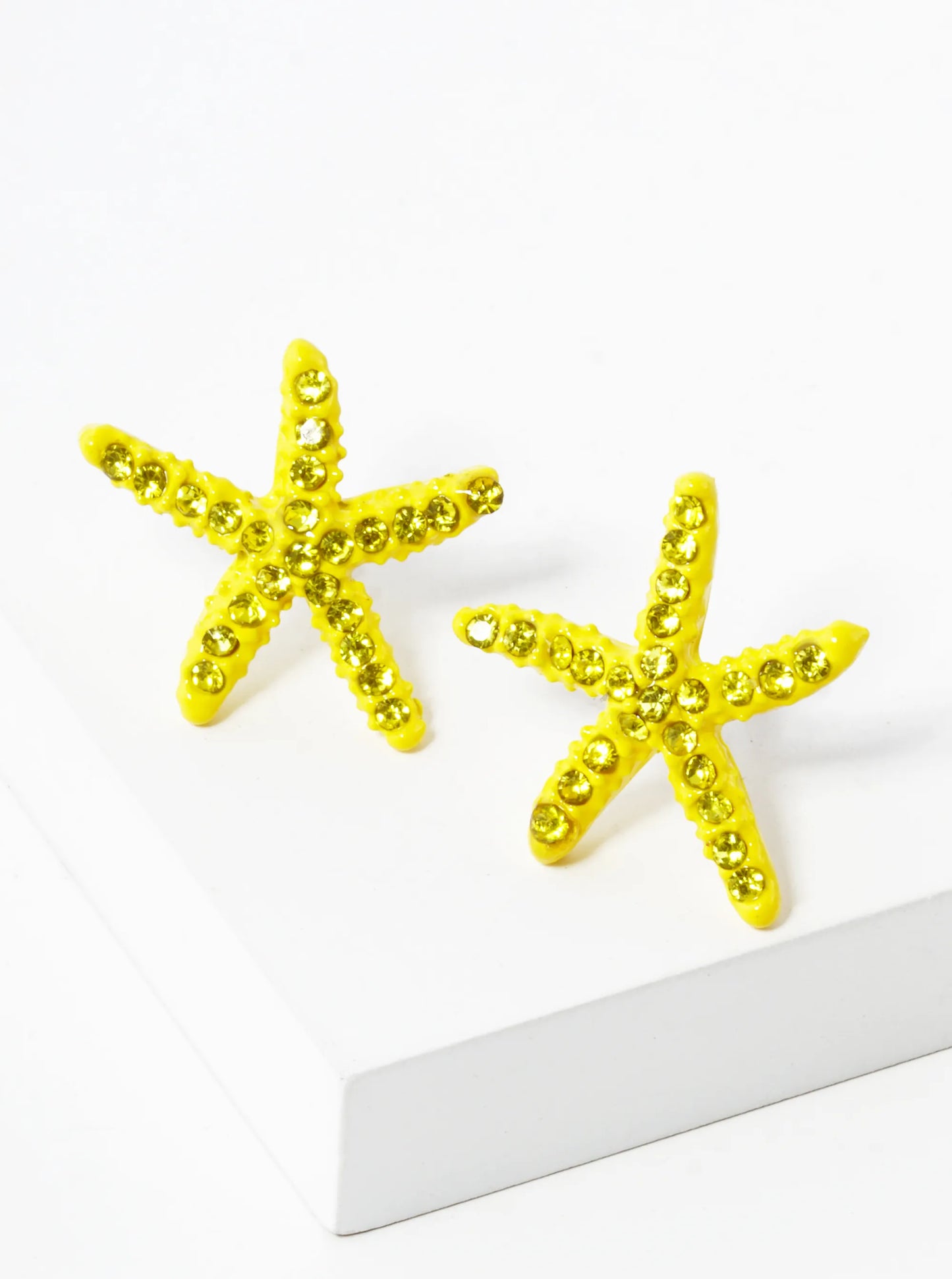 Crystal Pave 18mm Starfish Stud Earrings