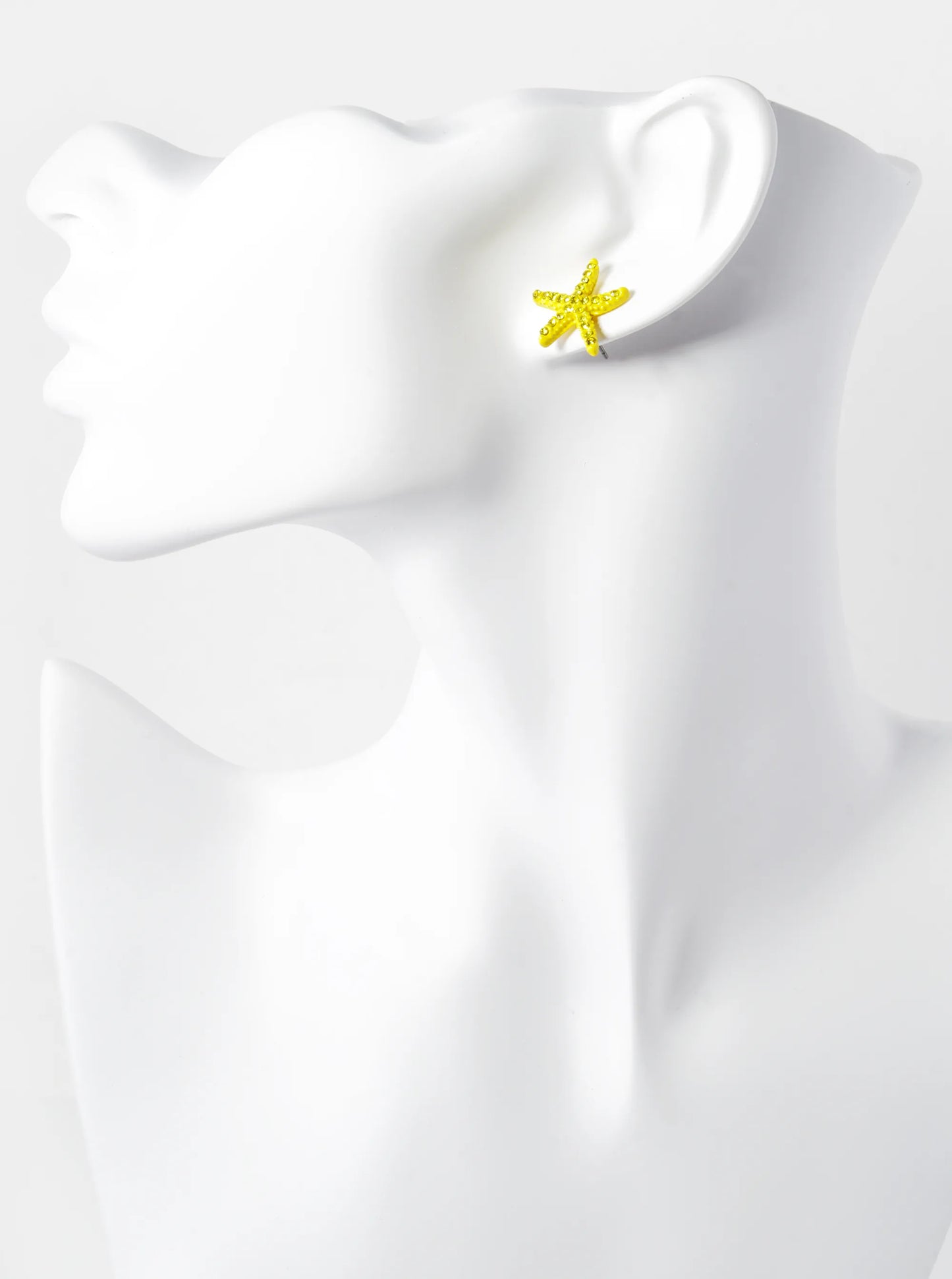 Crystal Pave 18mm Starfish Stud Earrings