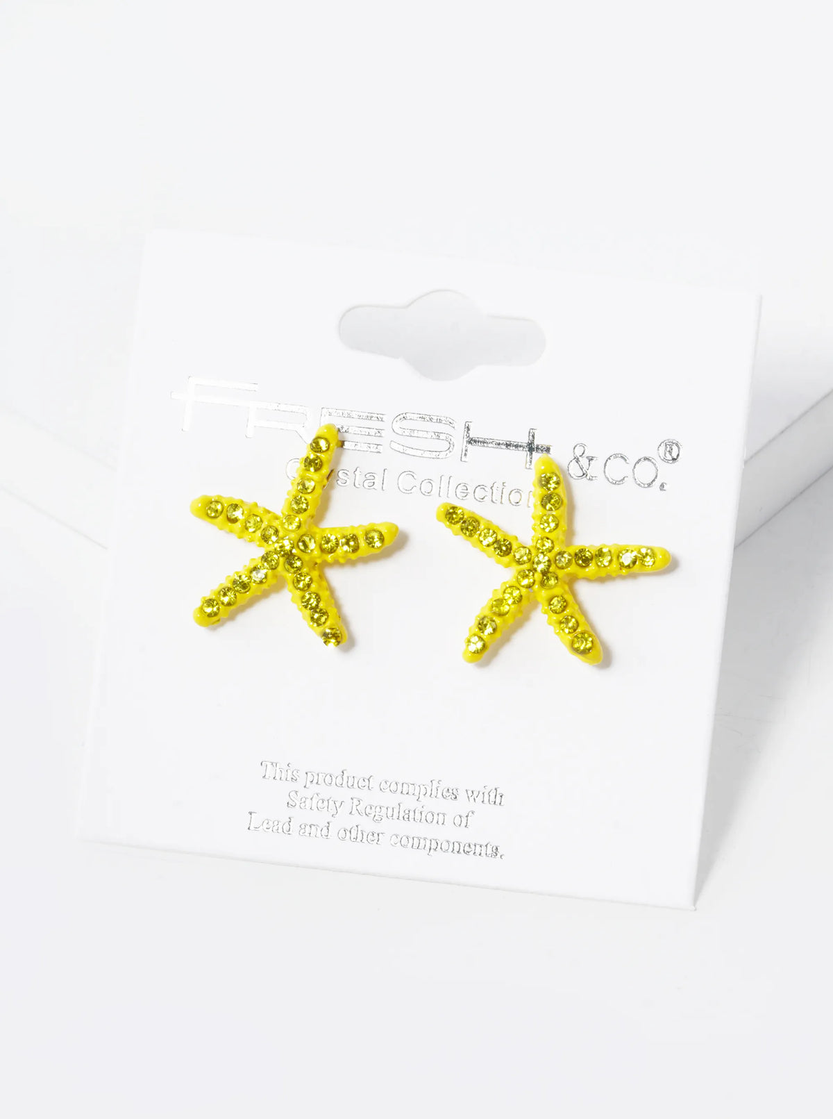 Crystal Pave 18mm Starfish Stud Earrings