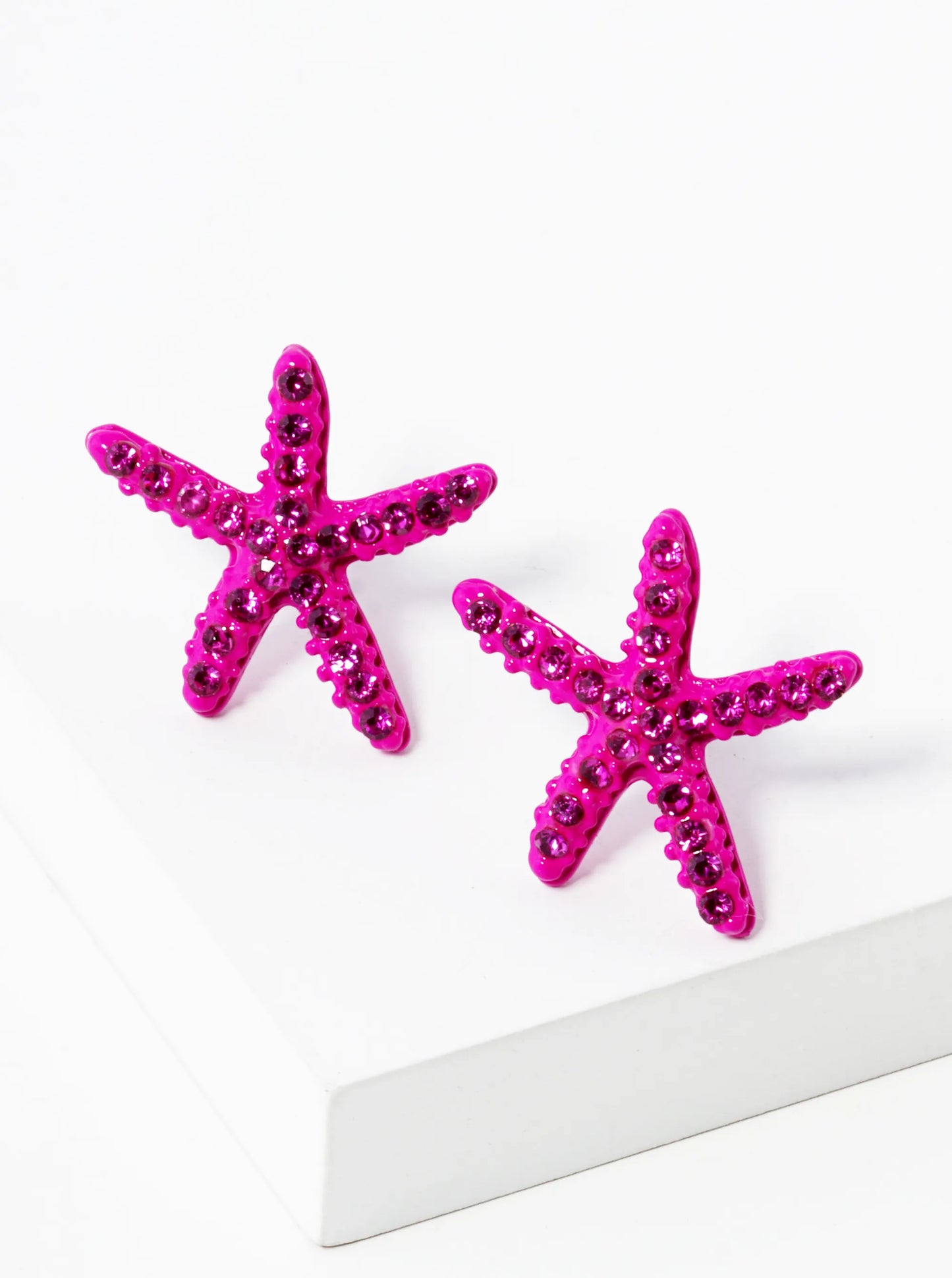 Crystal Pave 18mm Starfish Stud Earrings