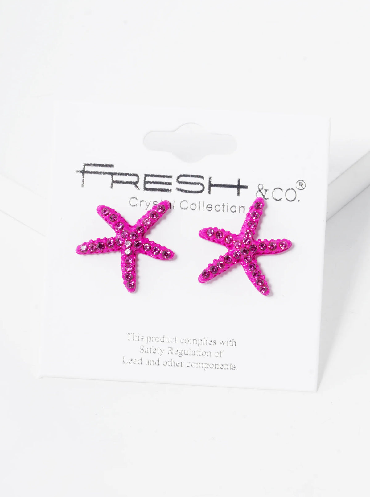 Crystal Pave 18mm Starfish Stud Earrings