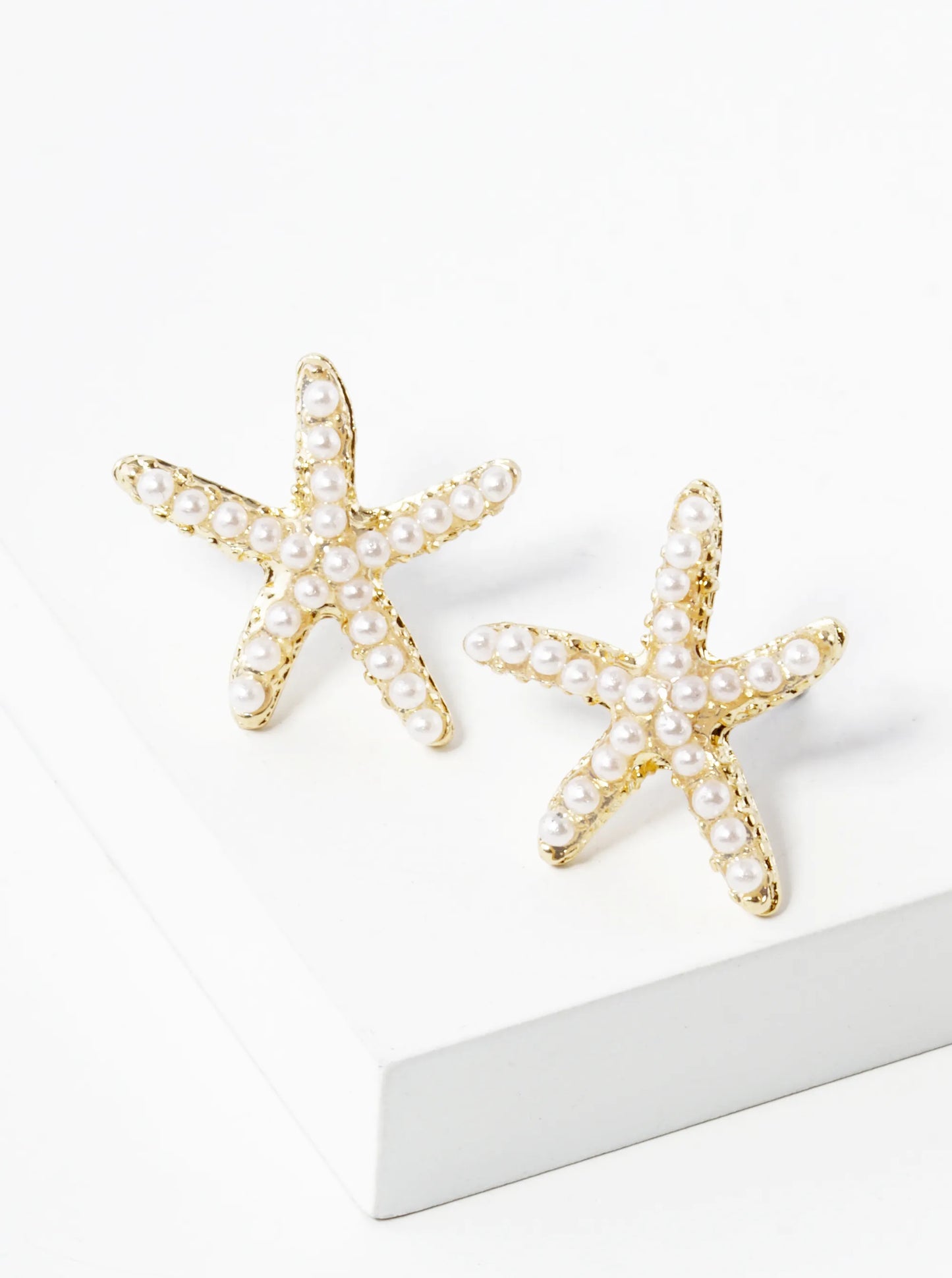 Crystal Pave 18mm Starfish Stud Earrings