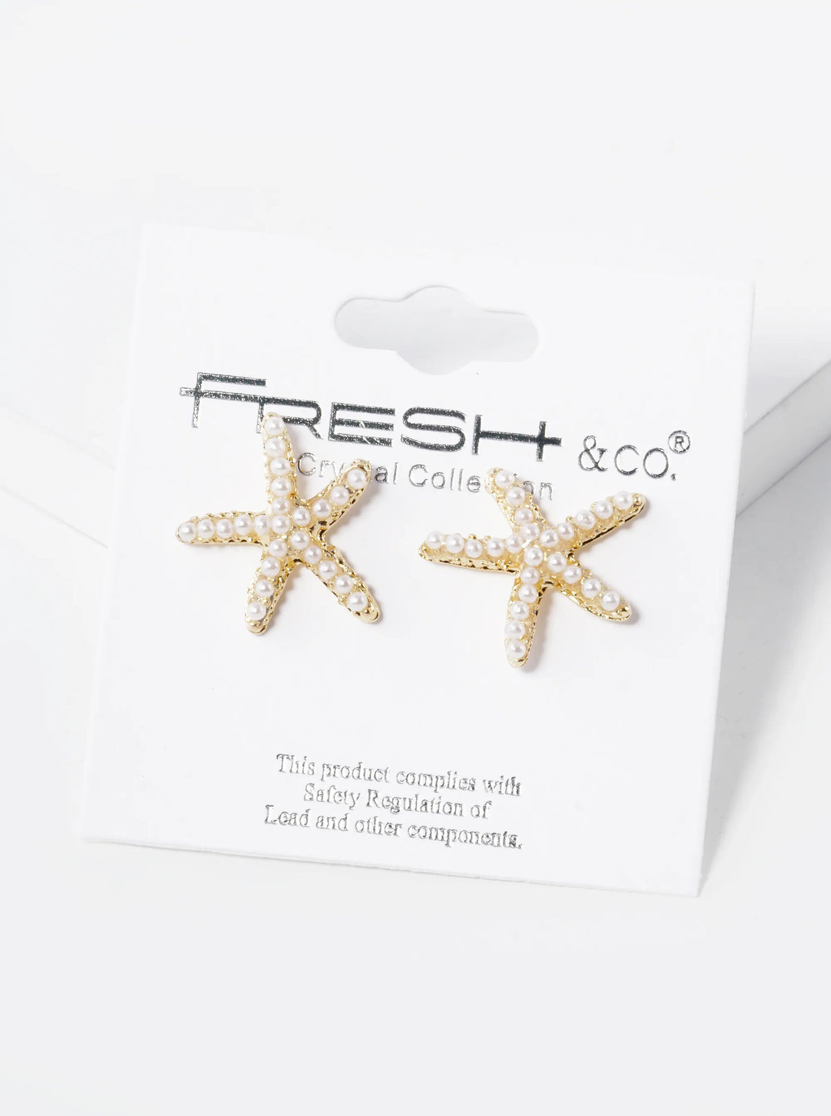 Crystal Pave 18mm Starfish Stud Earrings