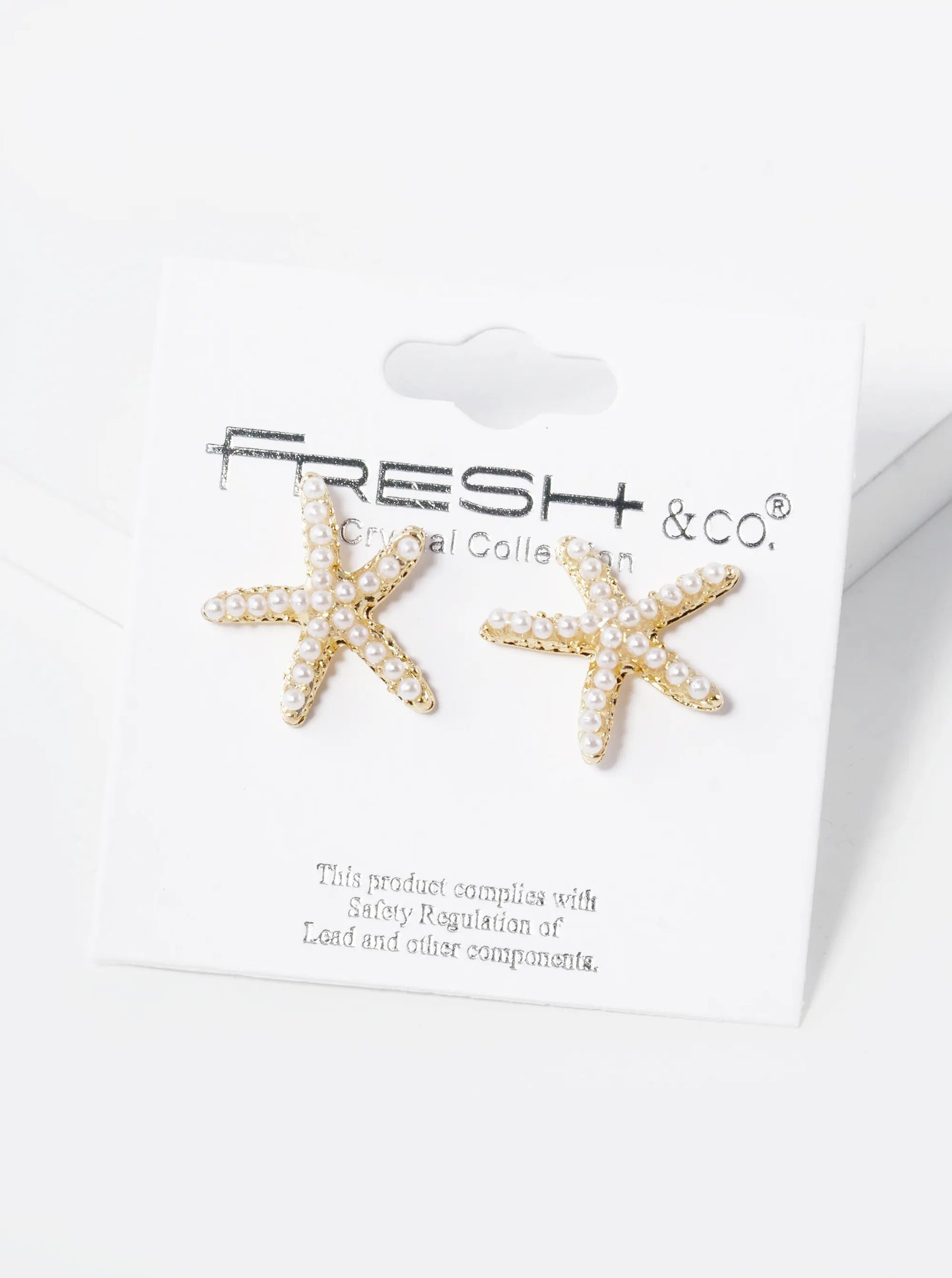 Crystal Pave 18mm Starfish Stud Earrings