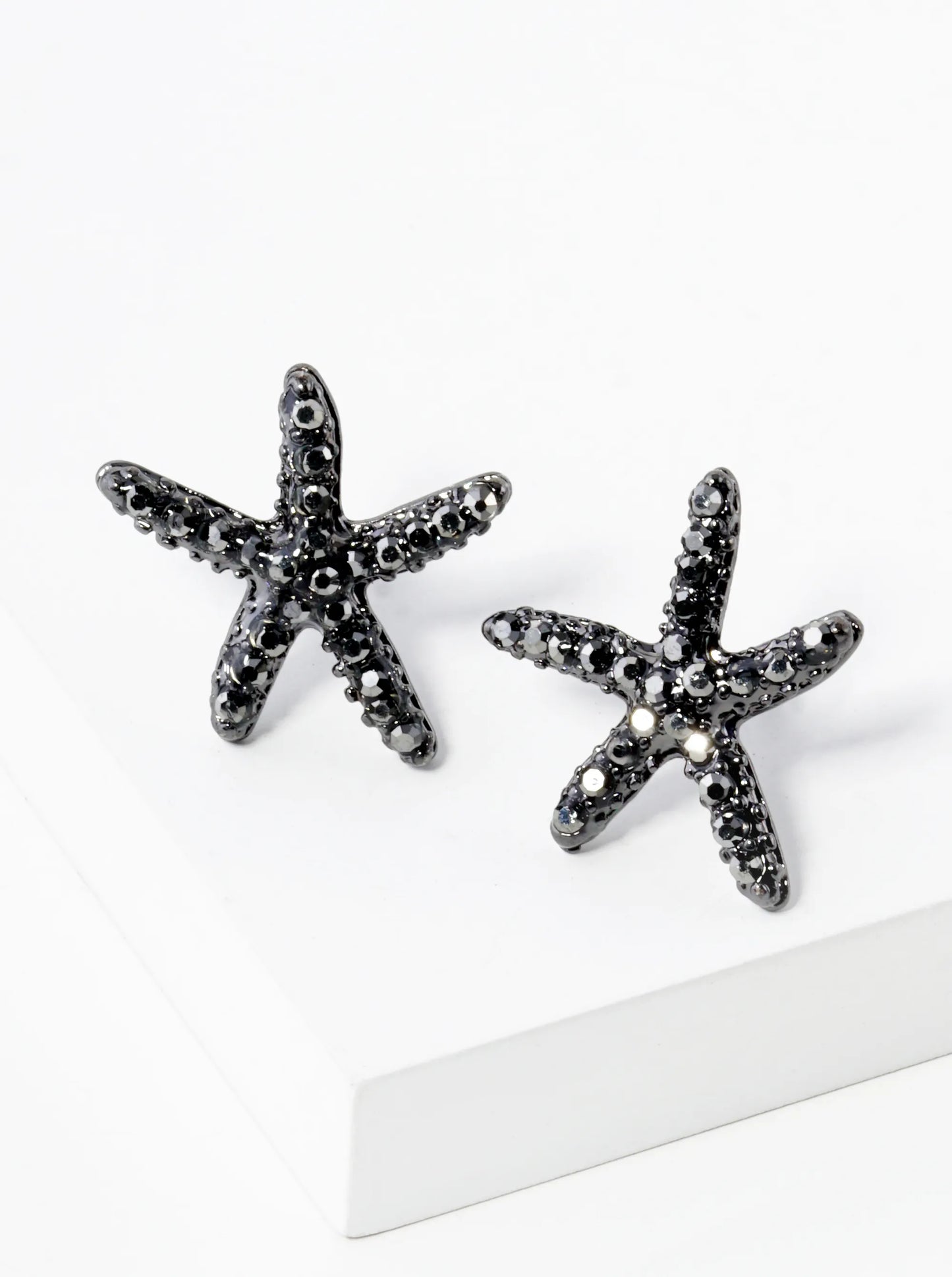Crystal Pave 18mm Starfish Stud Earrings