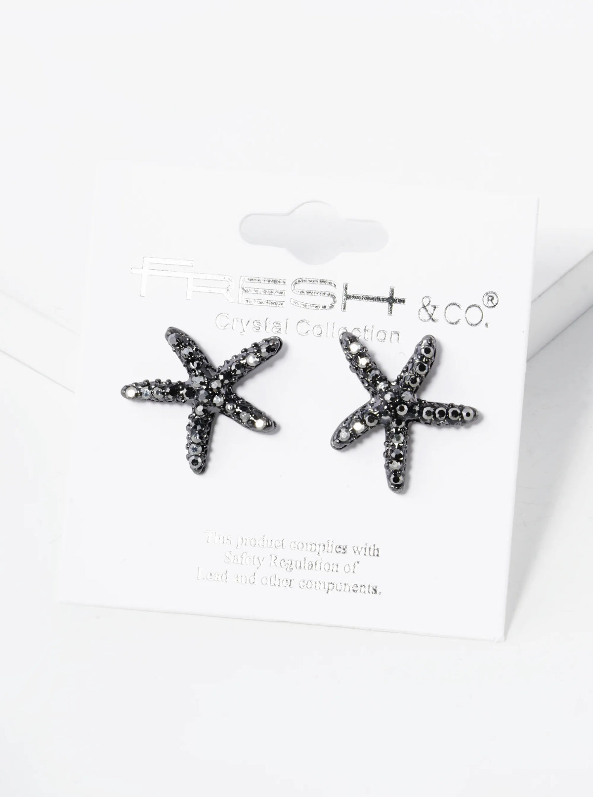 Crystal Pave 18mm Starfish Stud Earrings