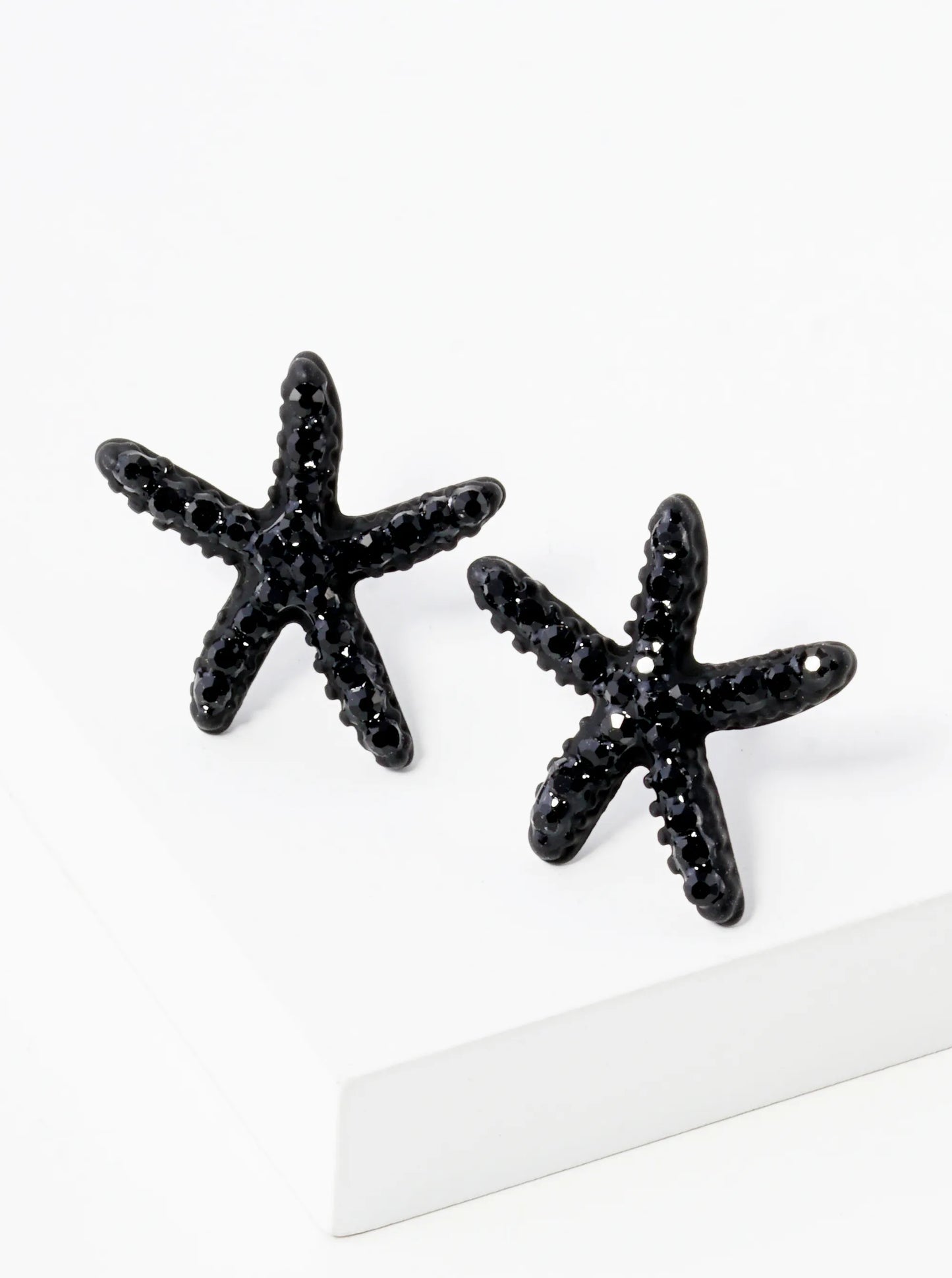 Crystal Pave 18mm Starfish Stud Earrings