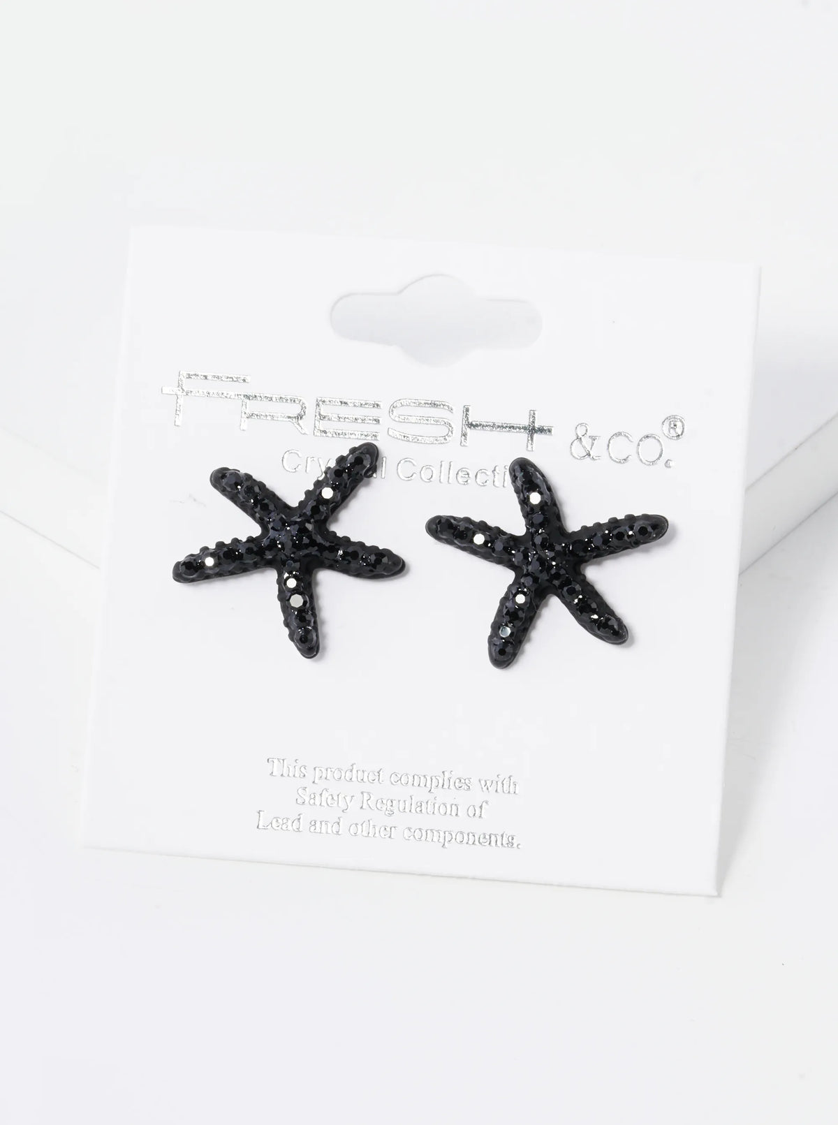 Crystal Pave 18mm Starfish Stud Earrings
