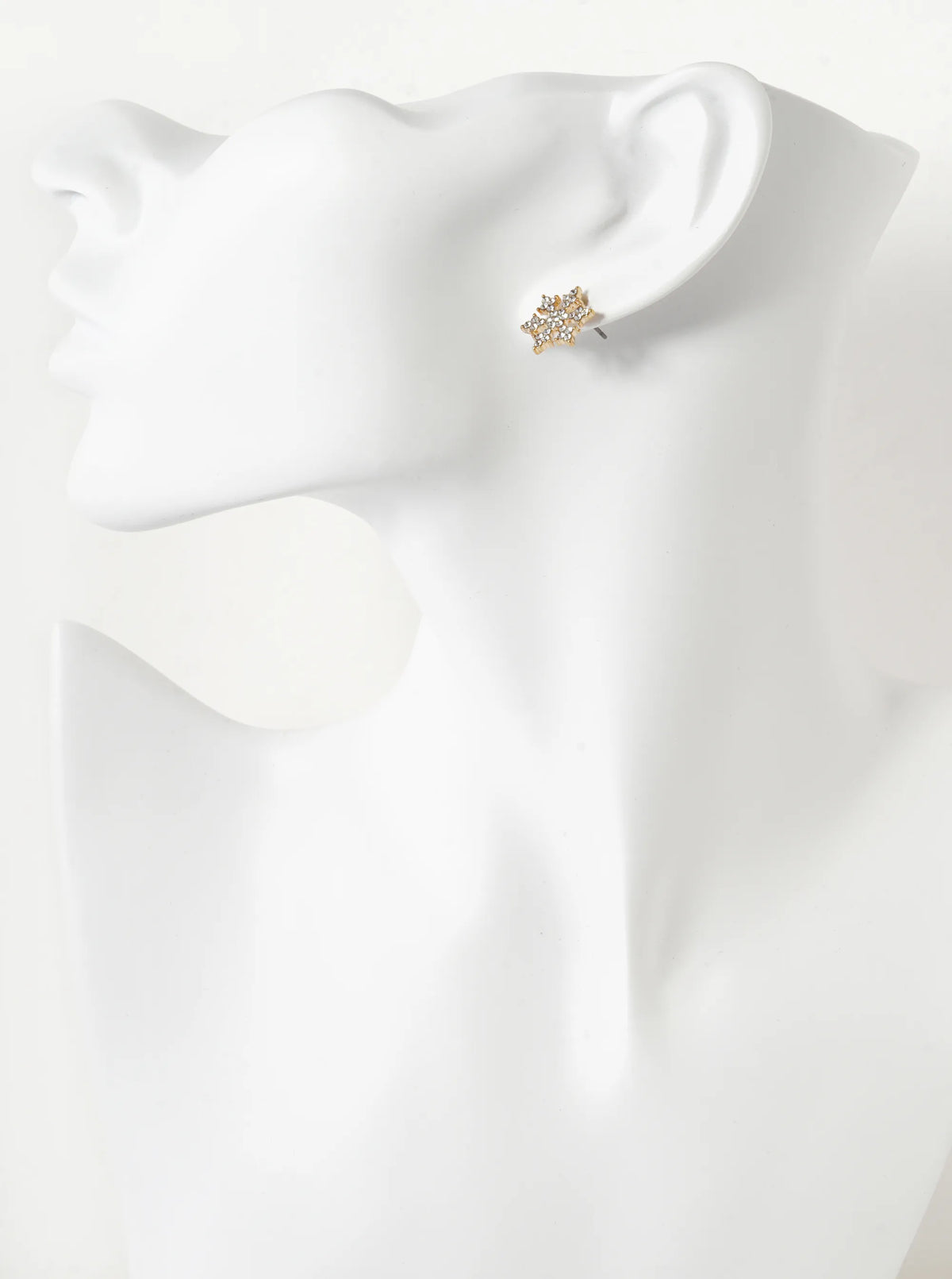 Crystal Pave 19mm Snowflake Stud Earrings