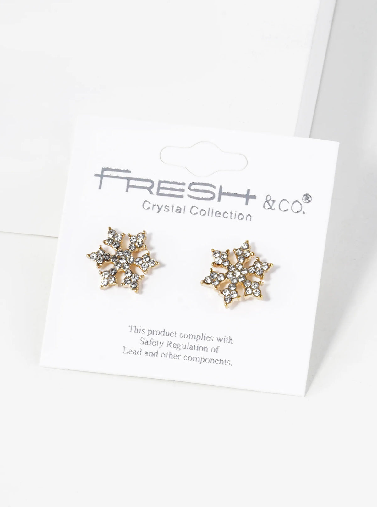 Crystal Pave 19mm Snowflake Stud Earrings