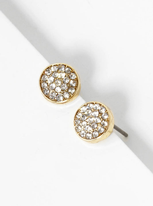Crystal Pave 7mm Round Stud Earrings