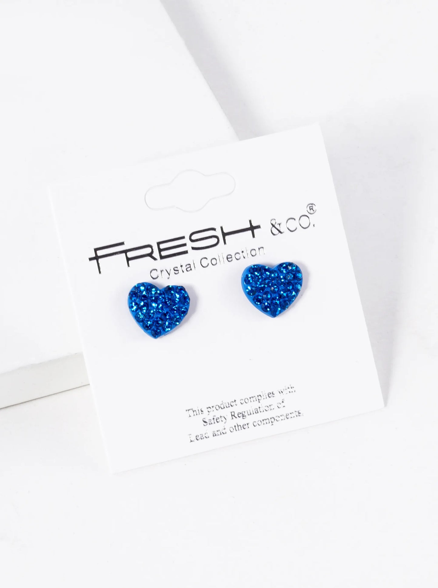 Crystal Pave 9mm Dainty Heart Stud Earrings