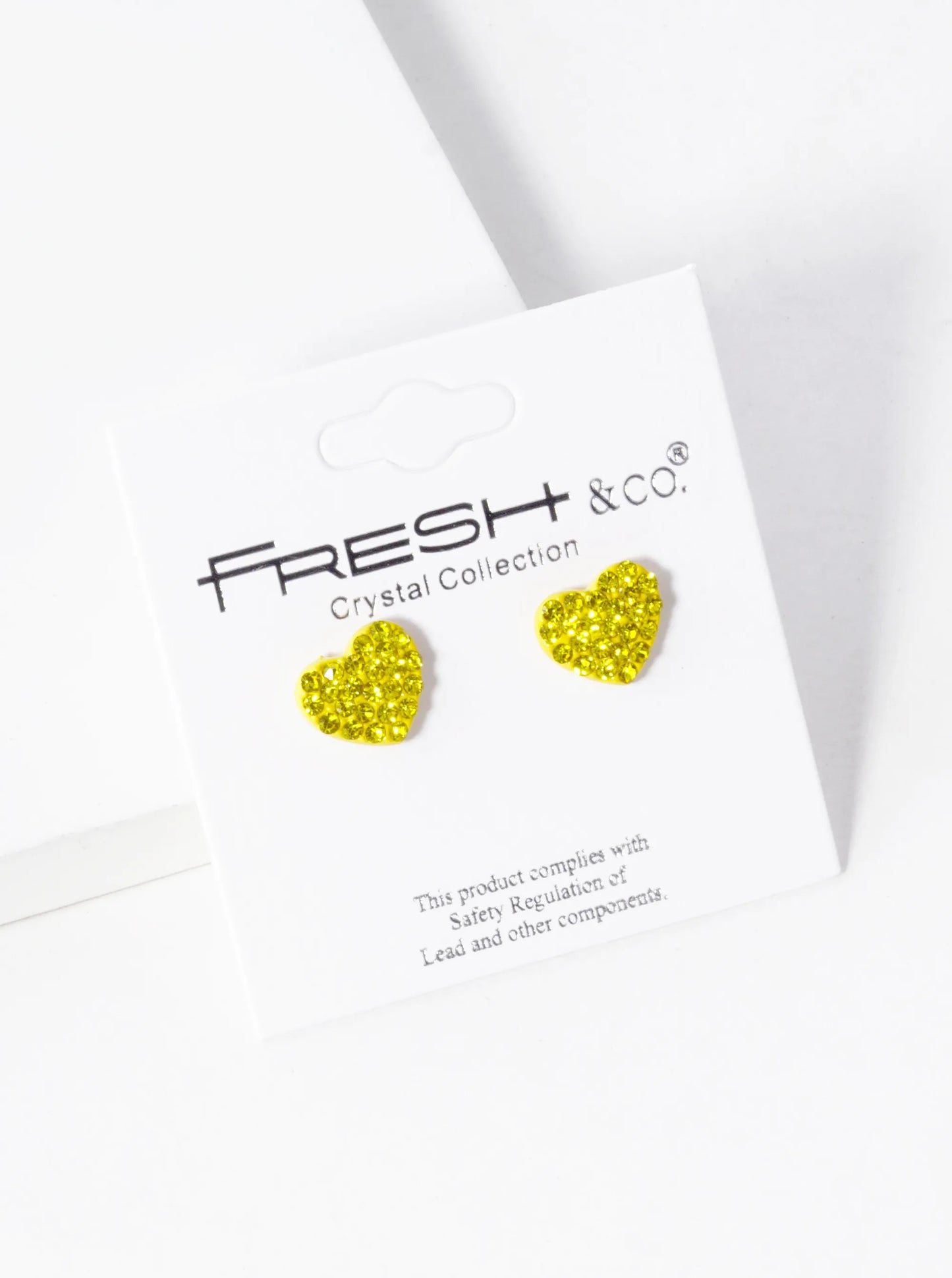 Crystal Pave 9mm Dainty Heart Stud Earrings