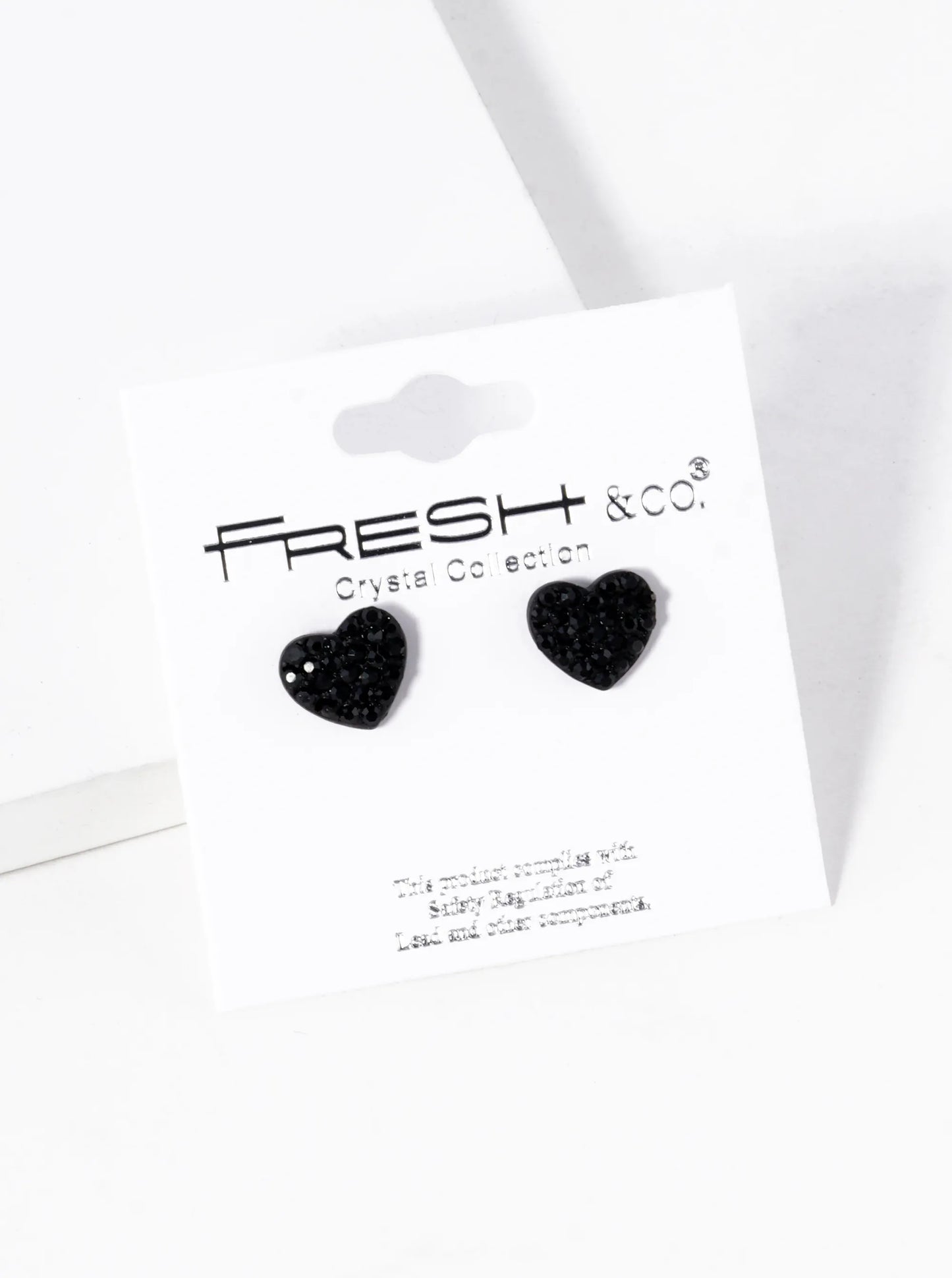 Crystal Pave 9mm Dainty Heart Stud Earrings