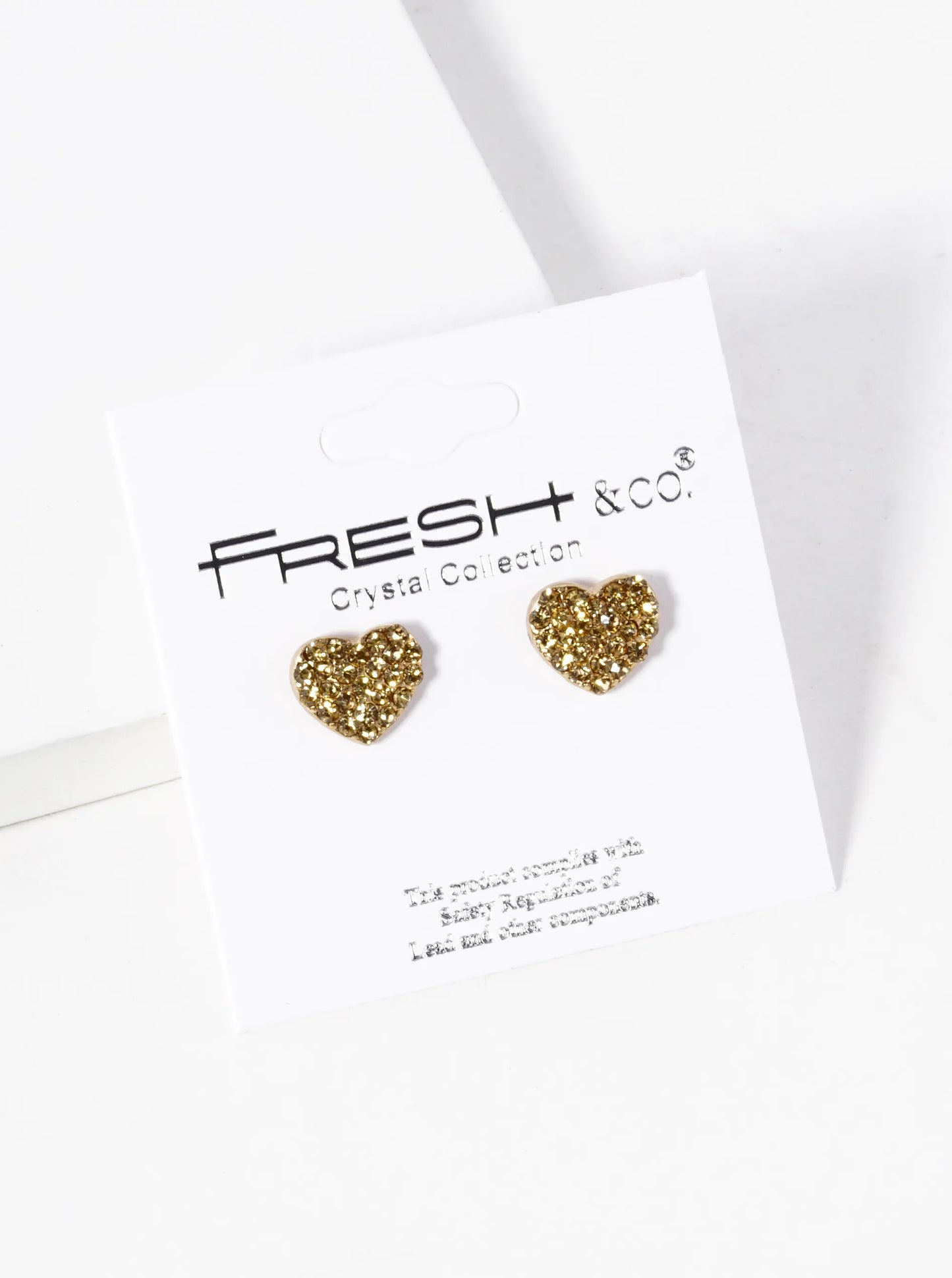 Crystal Pave 9mm Dainty Heart Stud Earrings