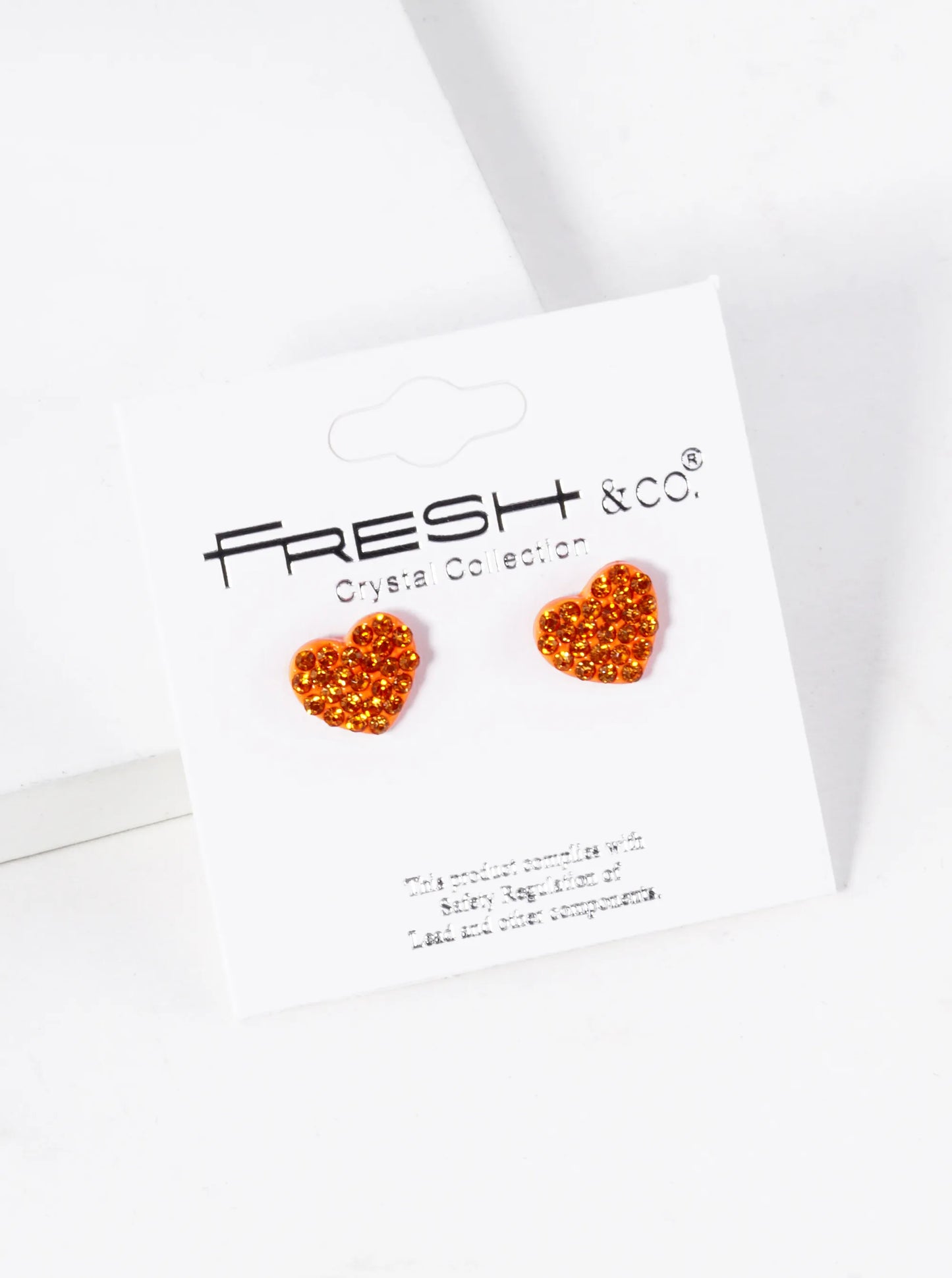 Crystal Pave 9mm Dainty Heart Stud Earrings