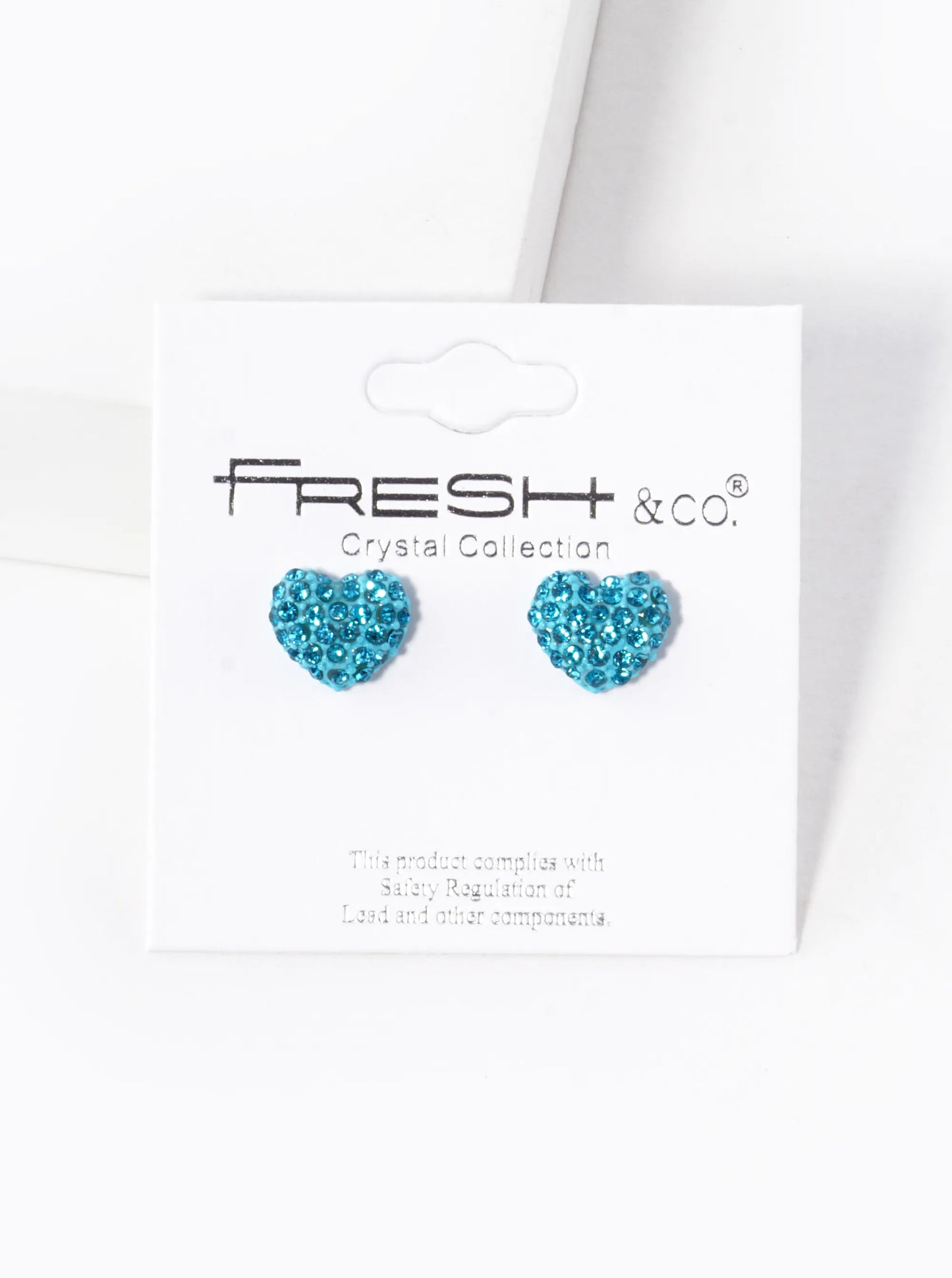 Crystal Pave 9mm Puffy Heart Stud Earrings