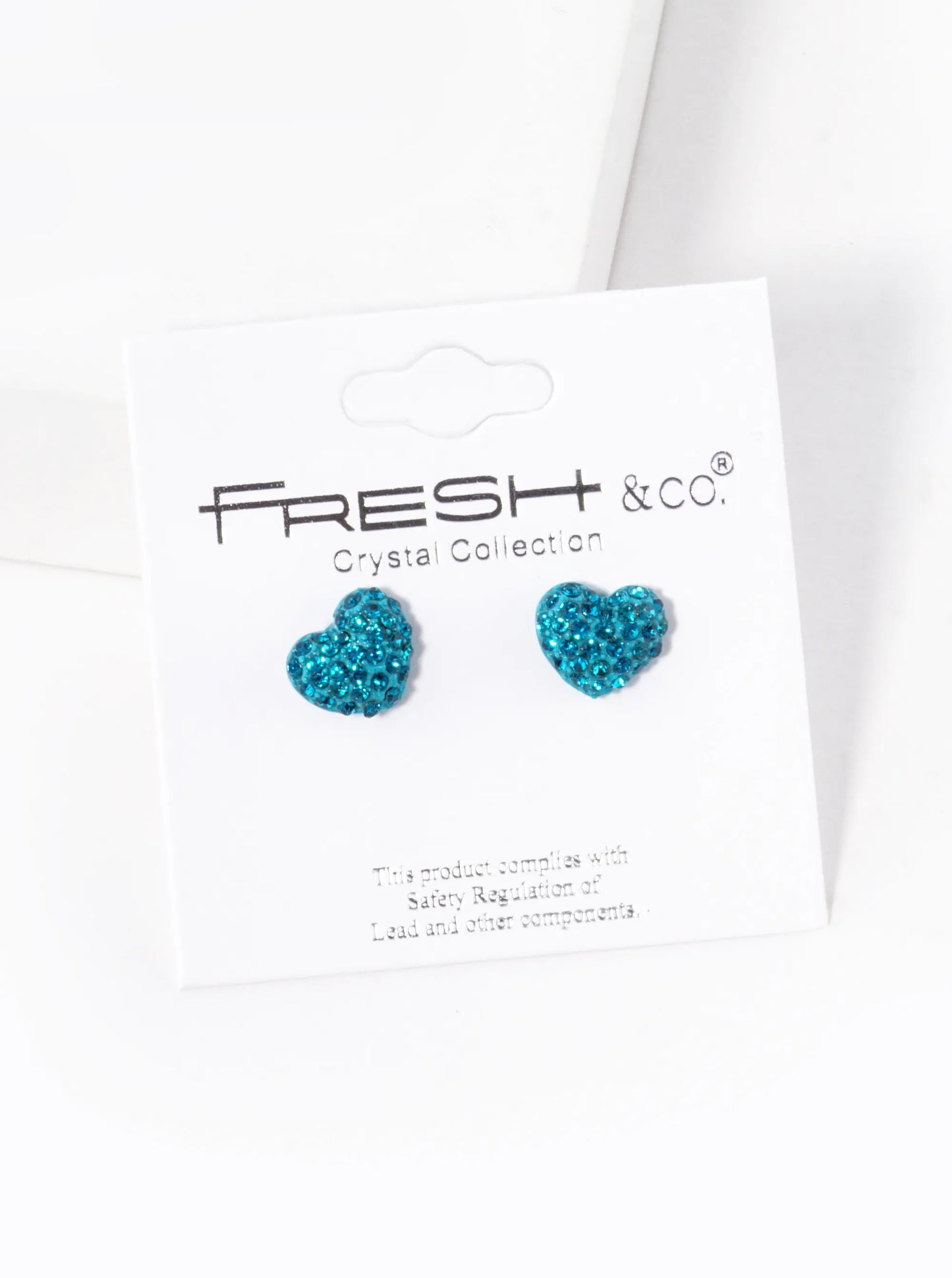Crystal Pave 9mm Puffy Heart Stud Earrings