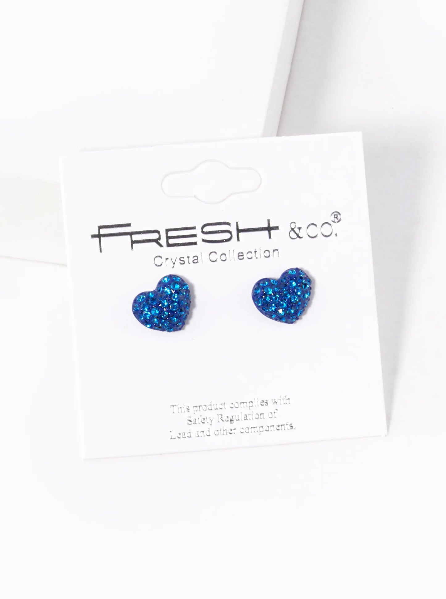 Crystal Pave 9mm Puffy Heart Stud Earrings