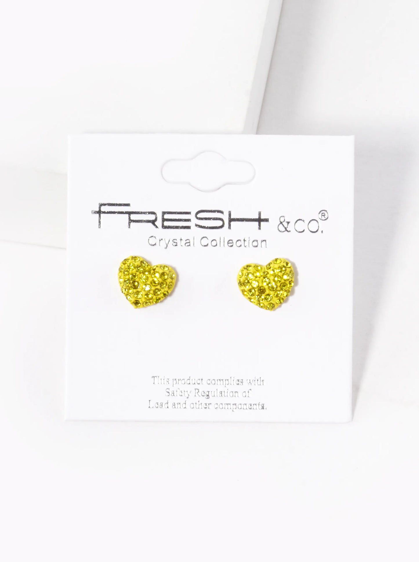 Crystal Pave 9mm Puffy Heart Stud Earrings