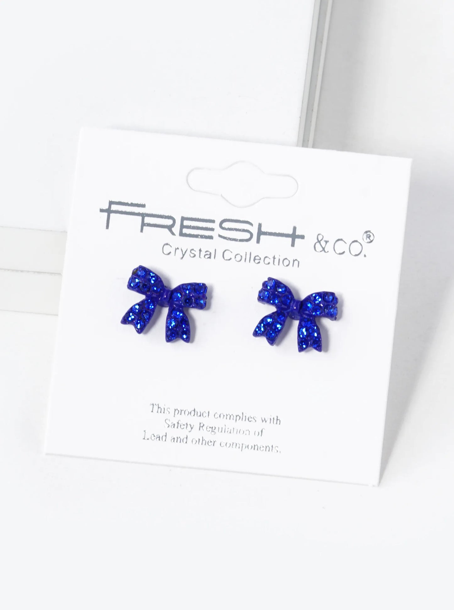 Crystal Pave 9mm Ribbon Bow Post Stud Earrings