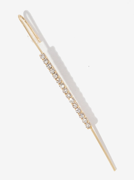 Crystal Pave Bar Ear Pin Needle Earrings