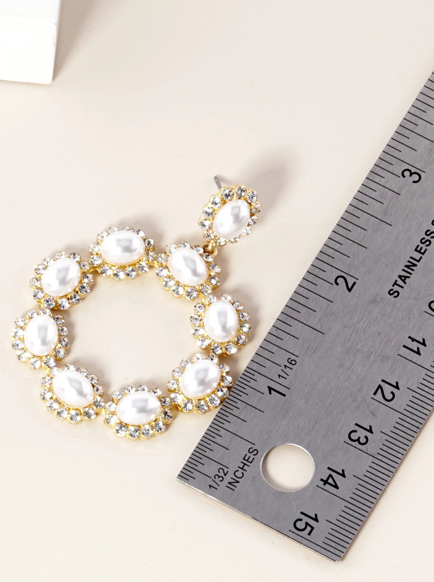 Crystal Pave Circle Drop Statement Earrings