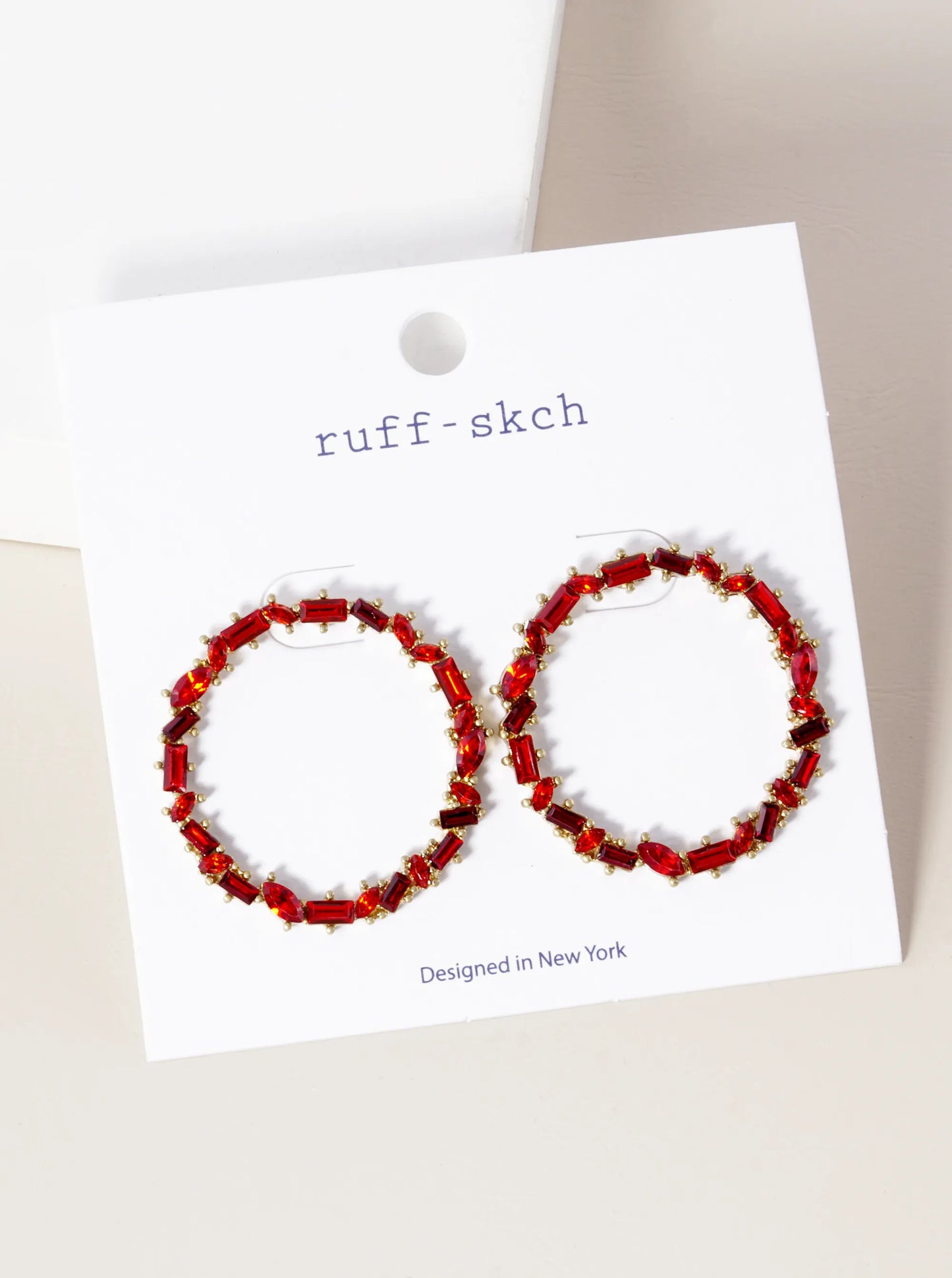 Crystal Pave Circle Post Stud Earrings