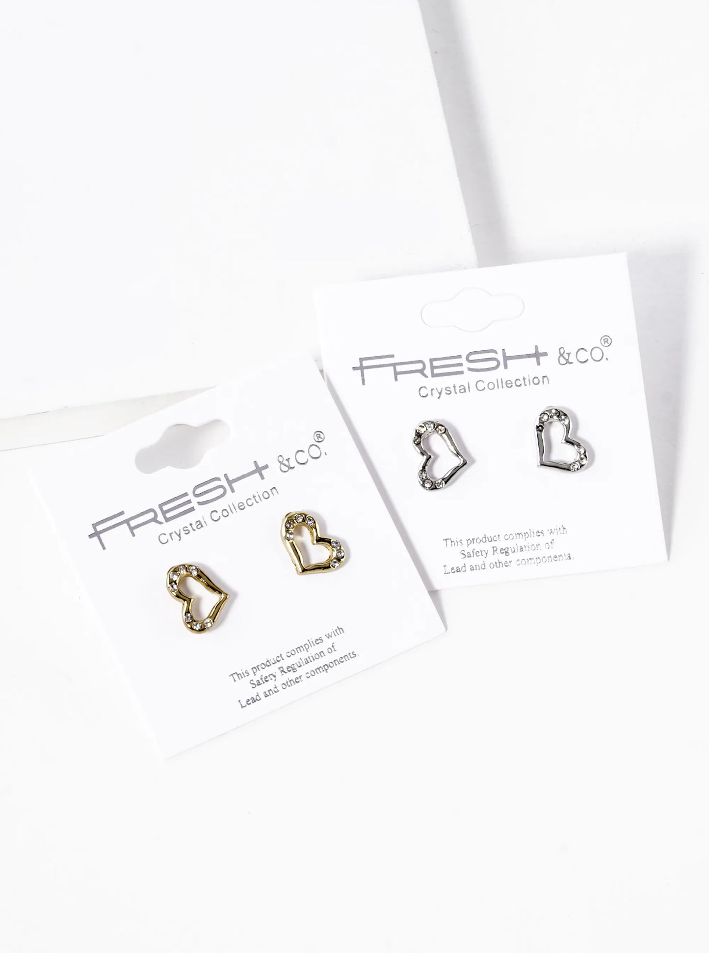 Crystal Pave Dainty 11mm Heart Stud Earrings