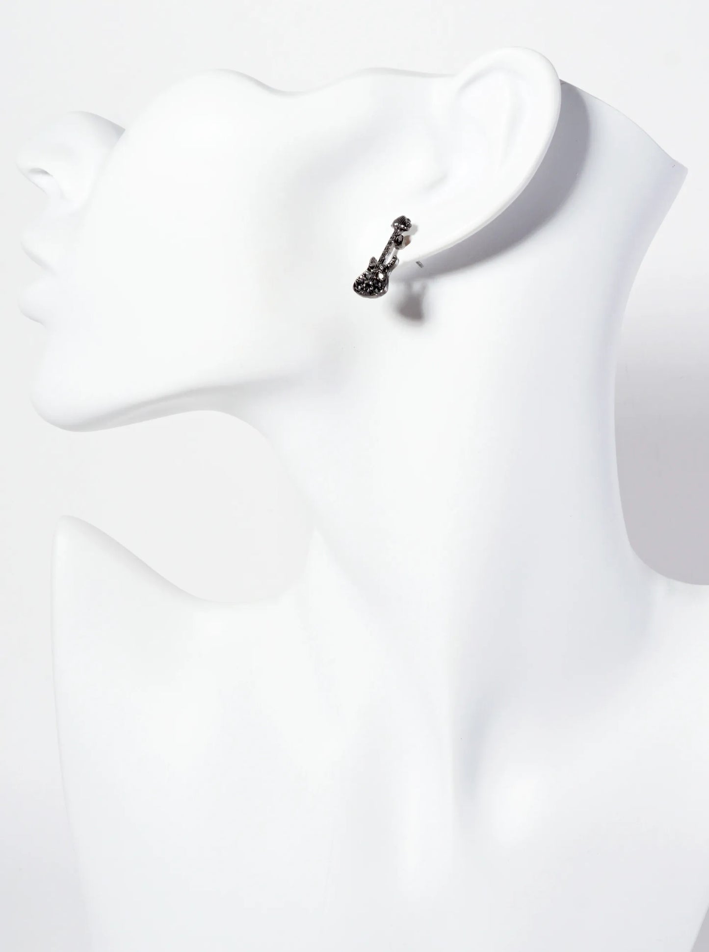 Crystal Pave Electric Guitar Stud Earrings