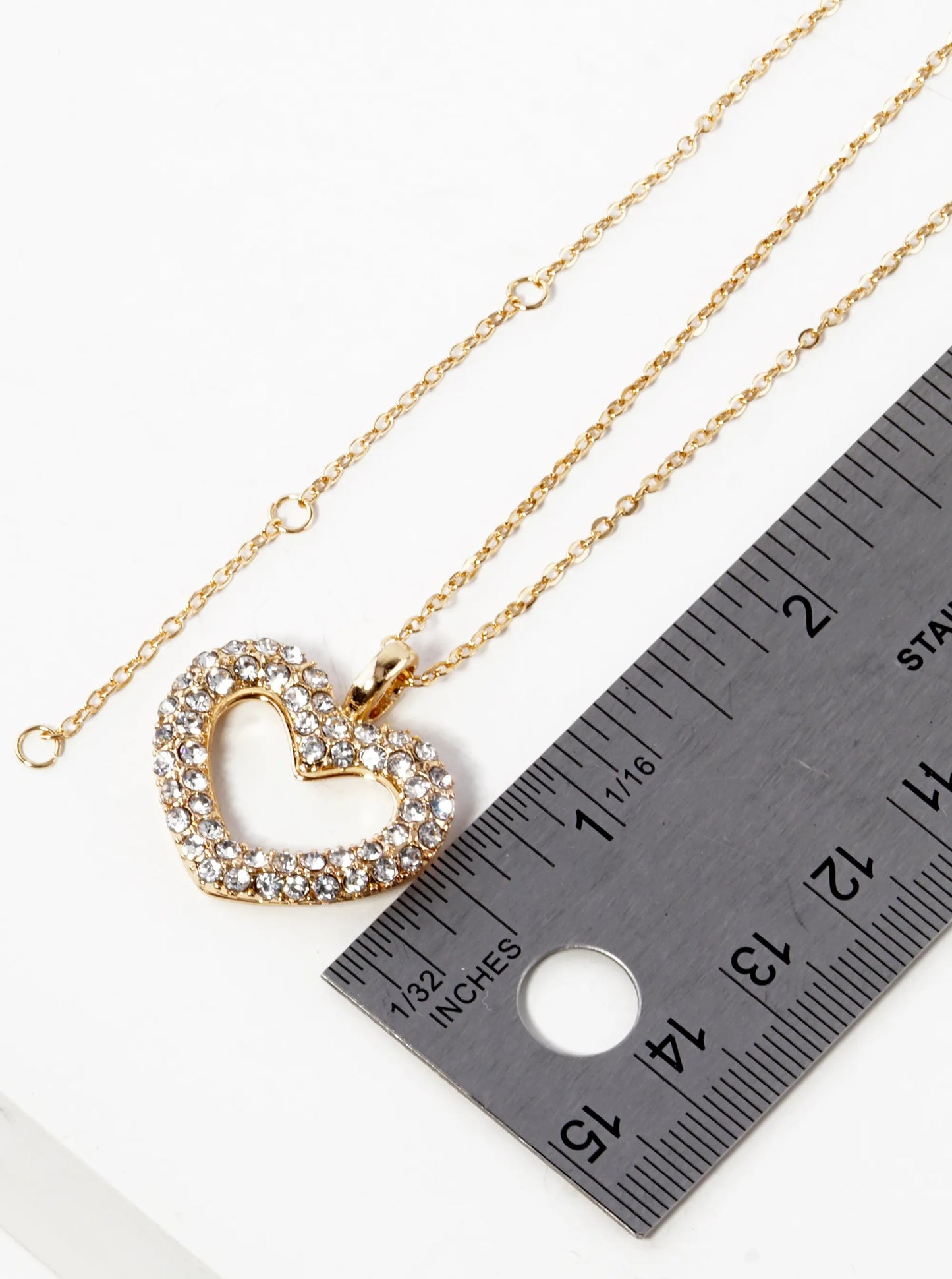 Crystal Pave Heart Pendant Necklace