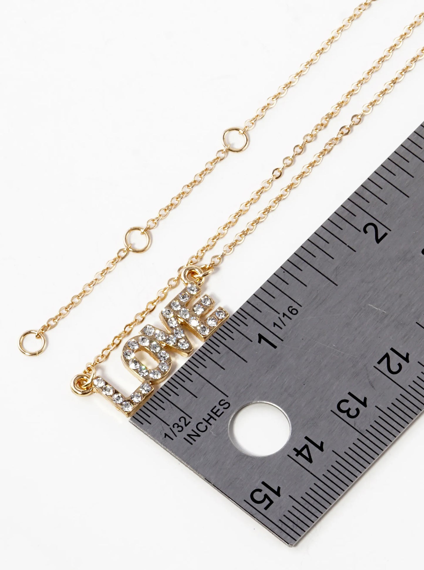 Crystal Pave Love Pendant Necklace