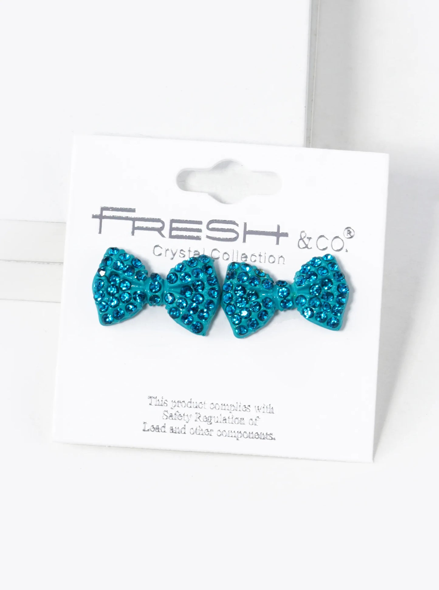 Crystal Pave Ribbon Bow Stud Earrings