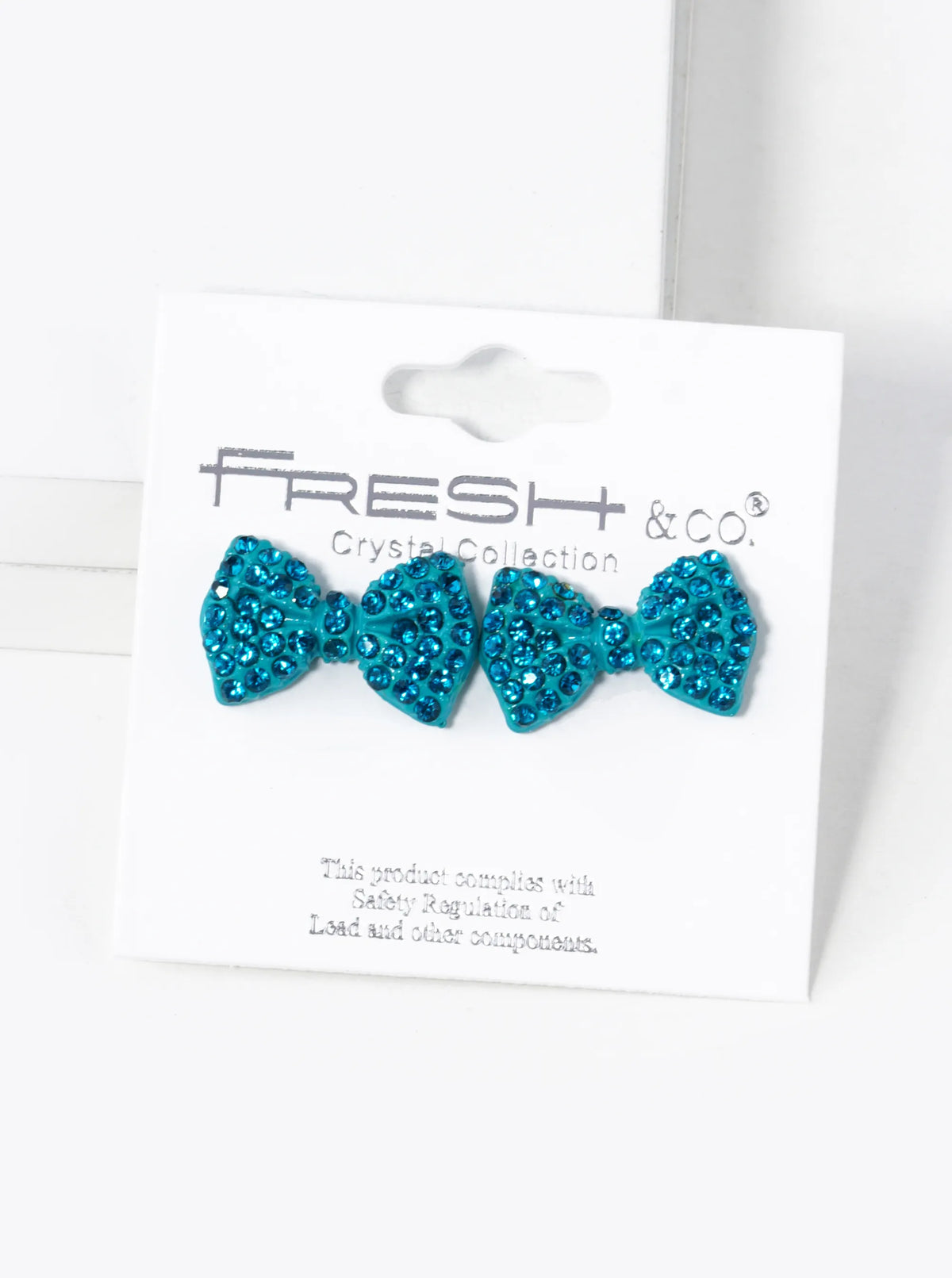 Crystal Pave Ribbon Bow Stud Earrings