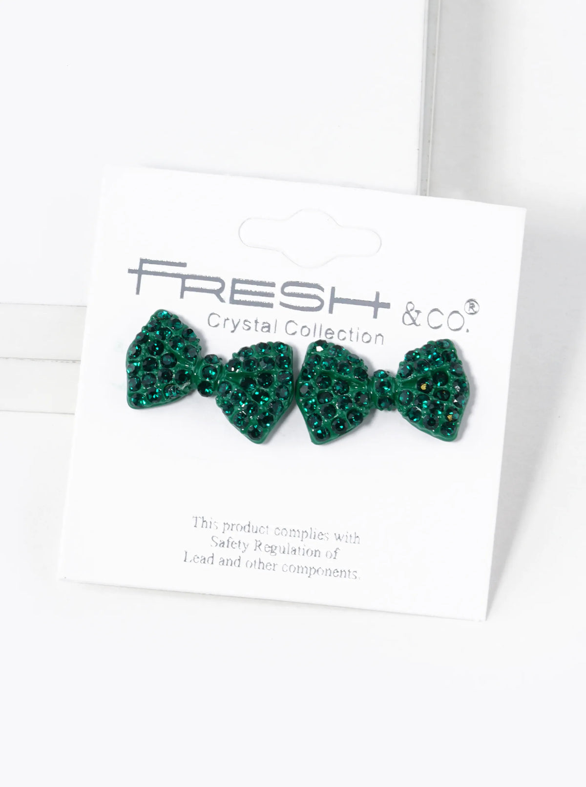 Crystal Pave Ribbon Bow Stud Earrings