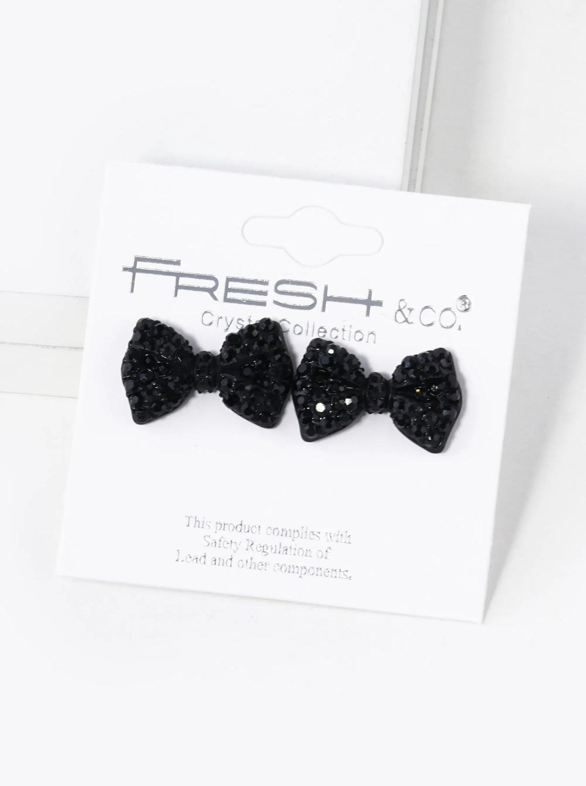 Crystal Pave Ribbon Bow Stud Earrings