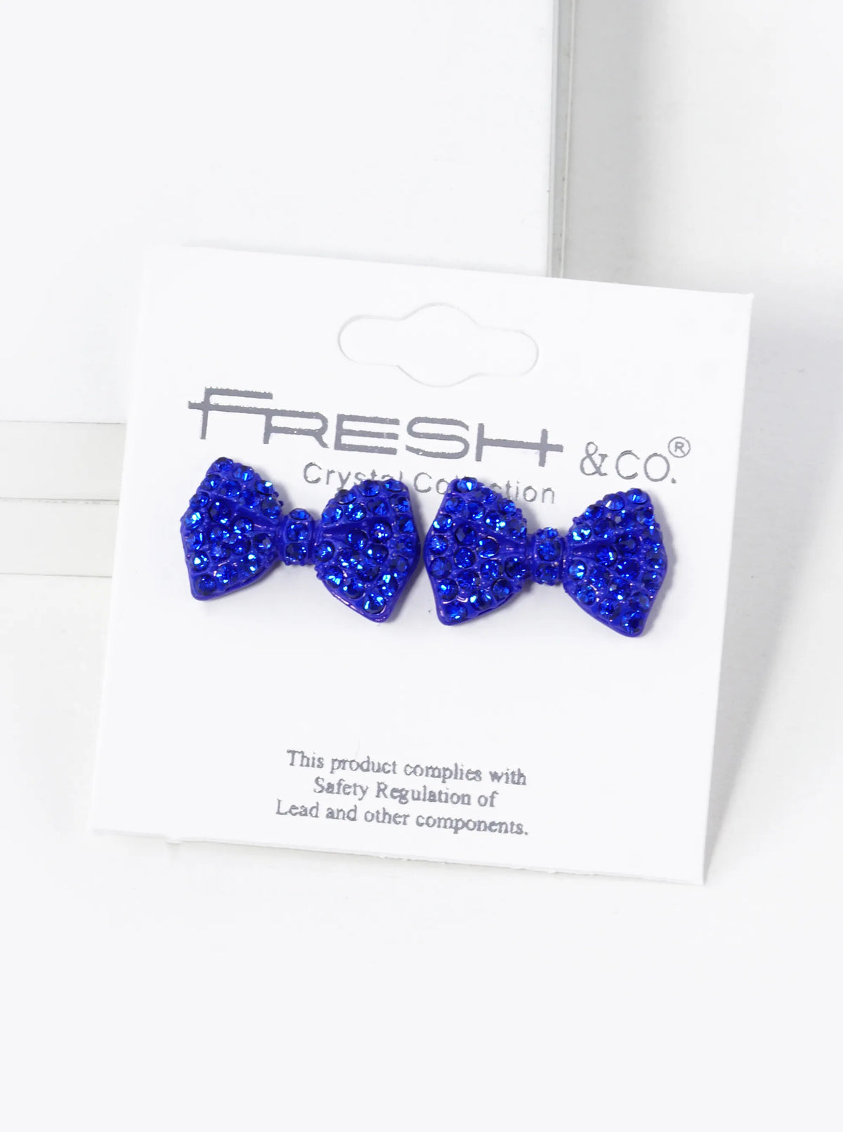 Crystal Pave Ribbon Bow Stud Earrings