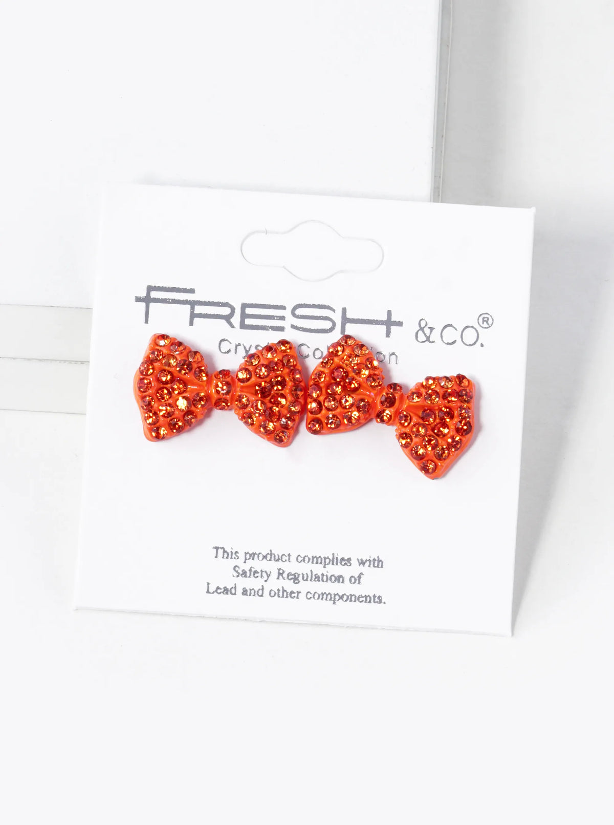 Crystal Pave Ribbon Bow Stud Earrings