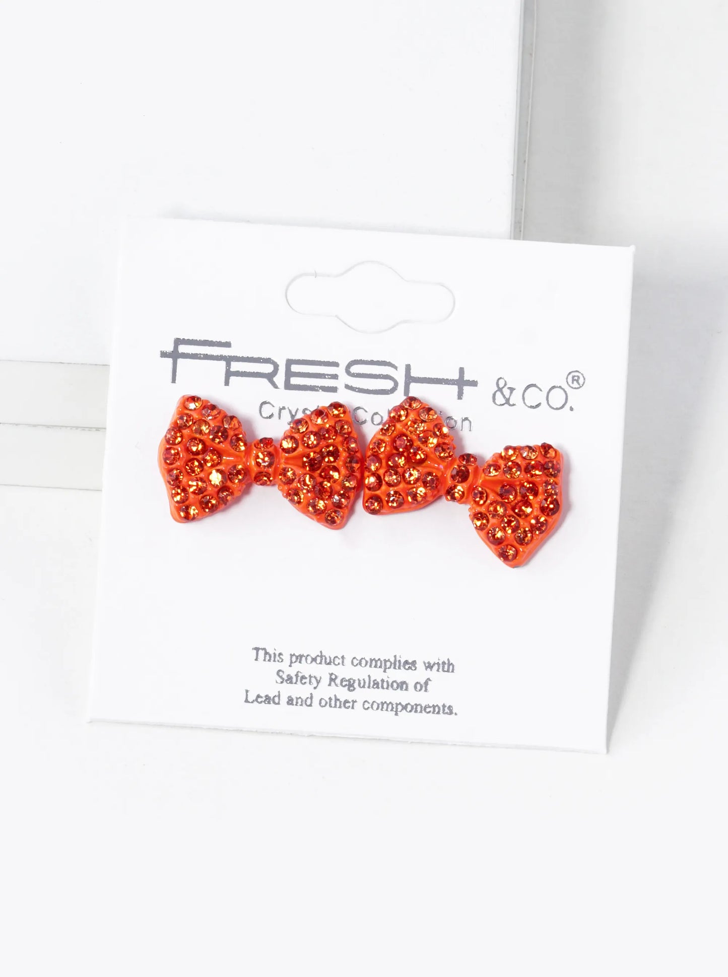 Crystal Pave Ribbon Bow Stud Earrings