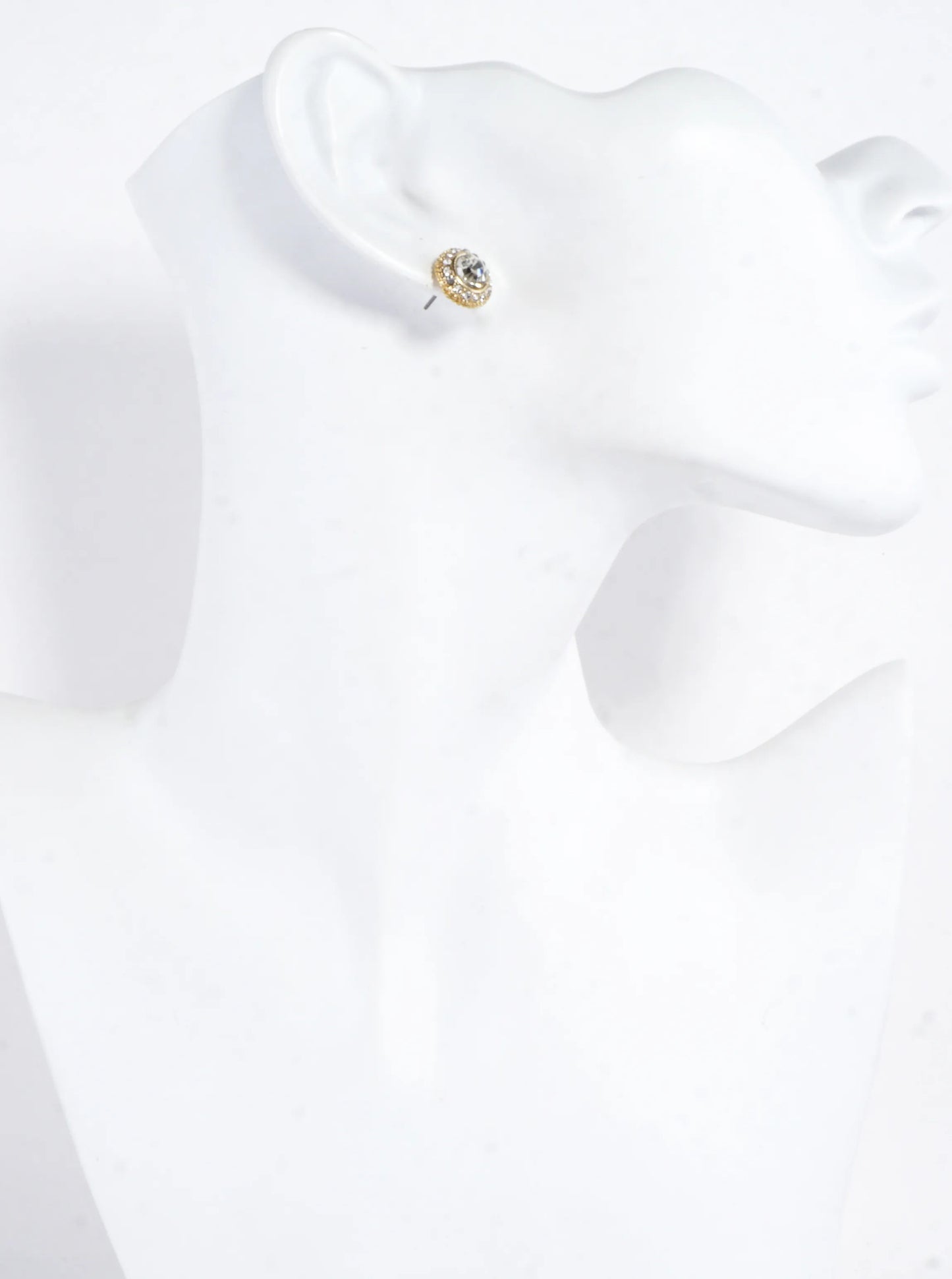 Crystal Pave Round Dome Earrings