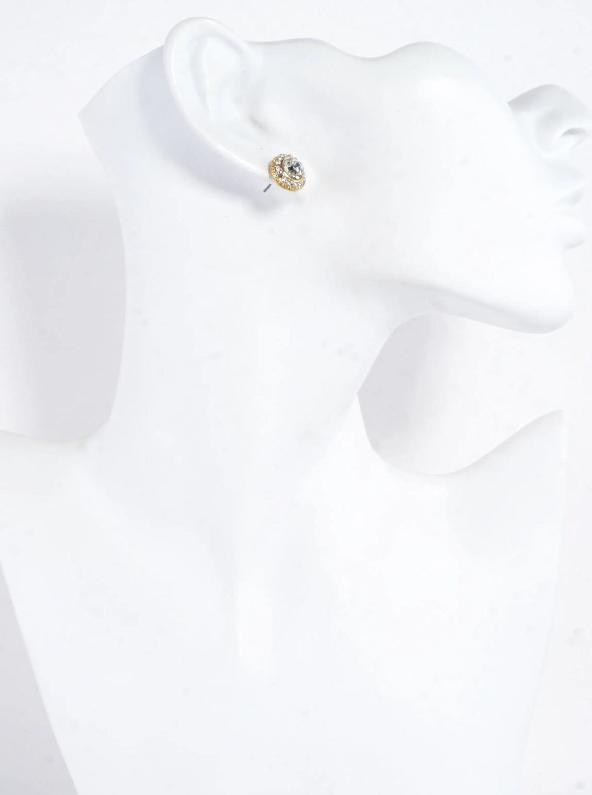 Crystal Pave Round Dome Earrings