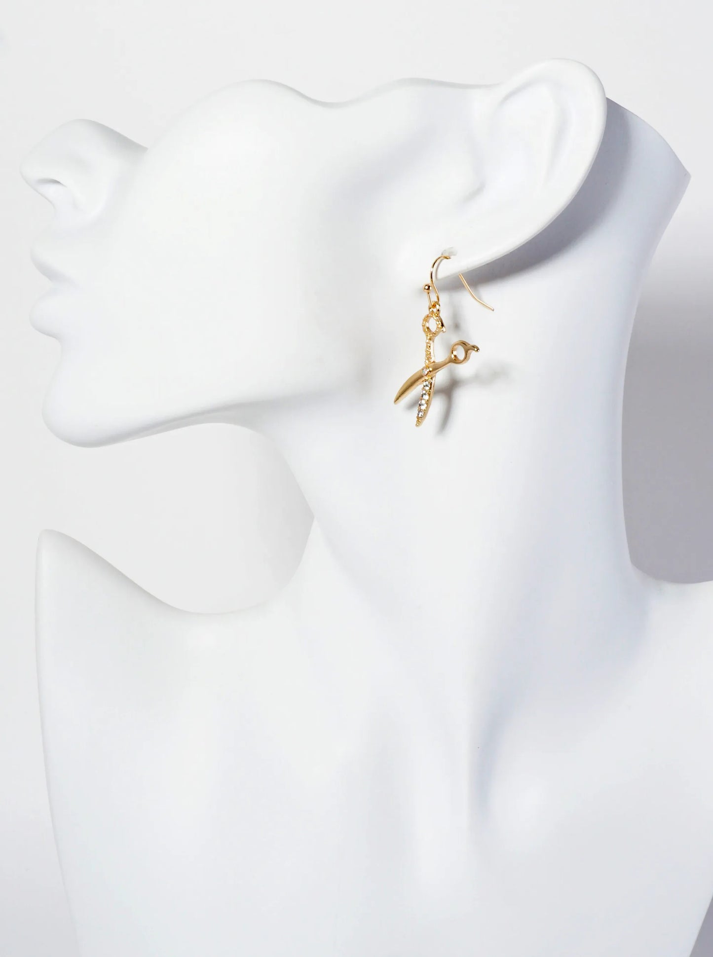 Crystal-Pave Scissors Drop Dangle Earrings