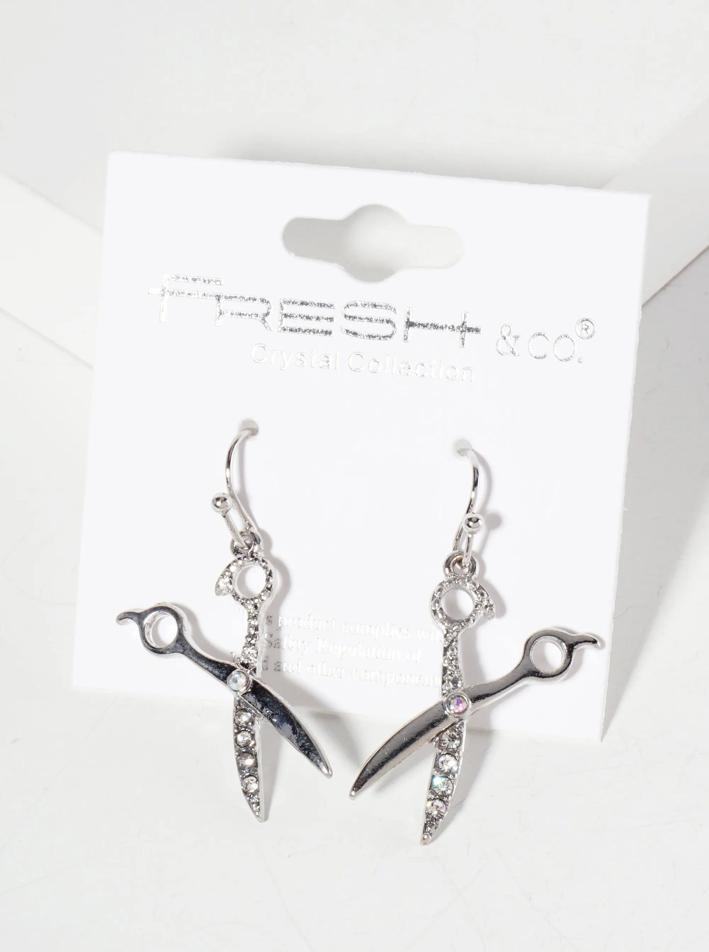 Crystal-Pave Scissors Drop Dangle Earrings