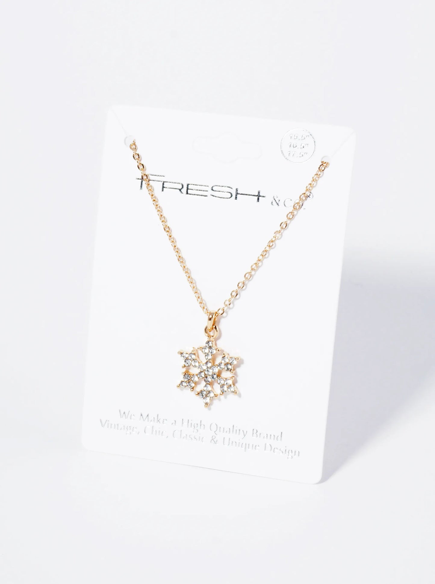 Crystal Pave Snowflake Pendant Necklace