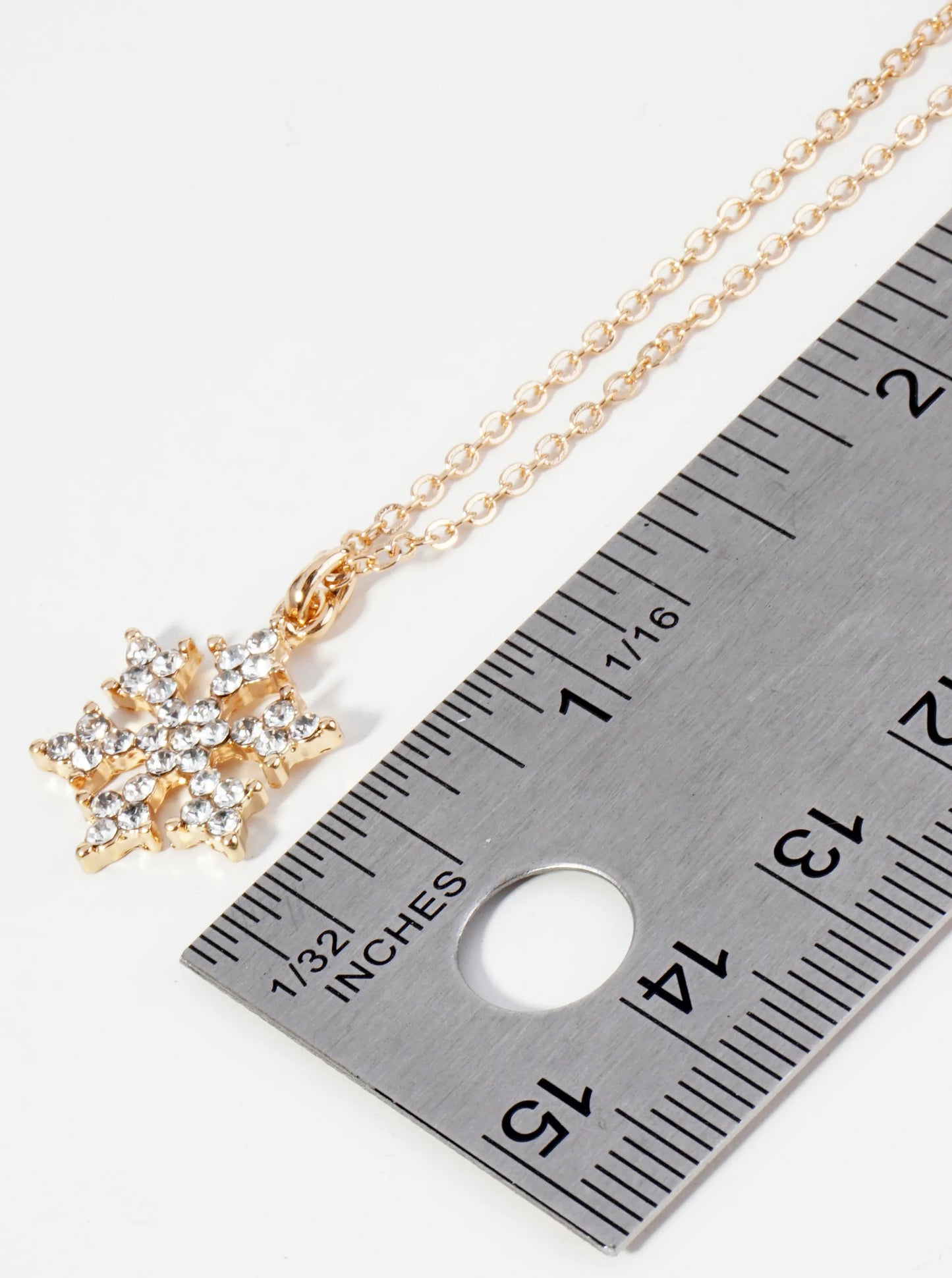 Crystal Pave Snowflake Pendant Necklace