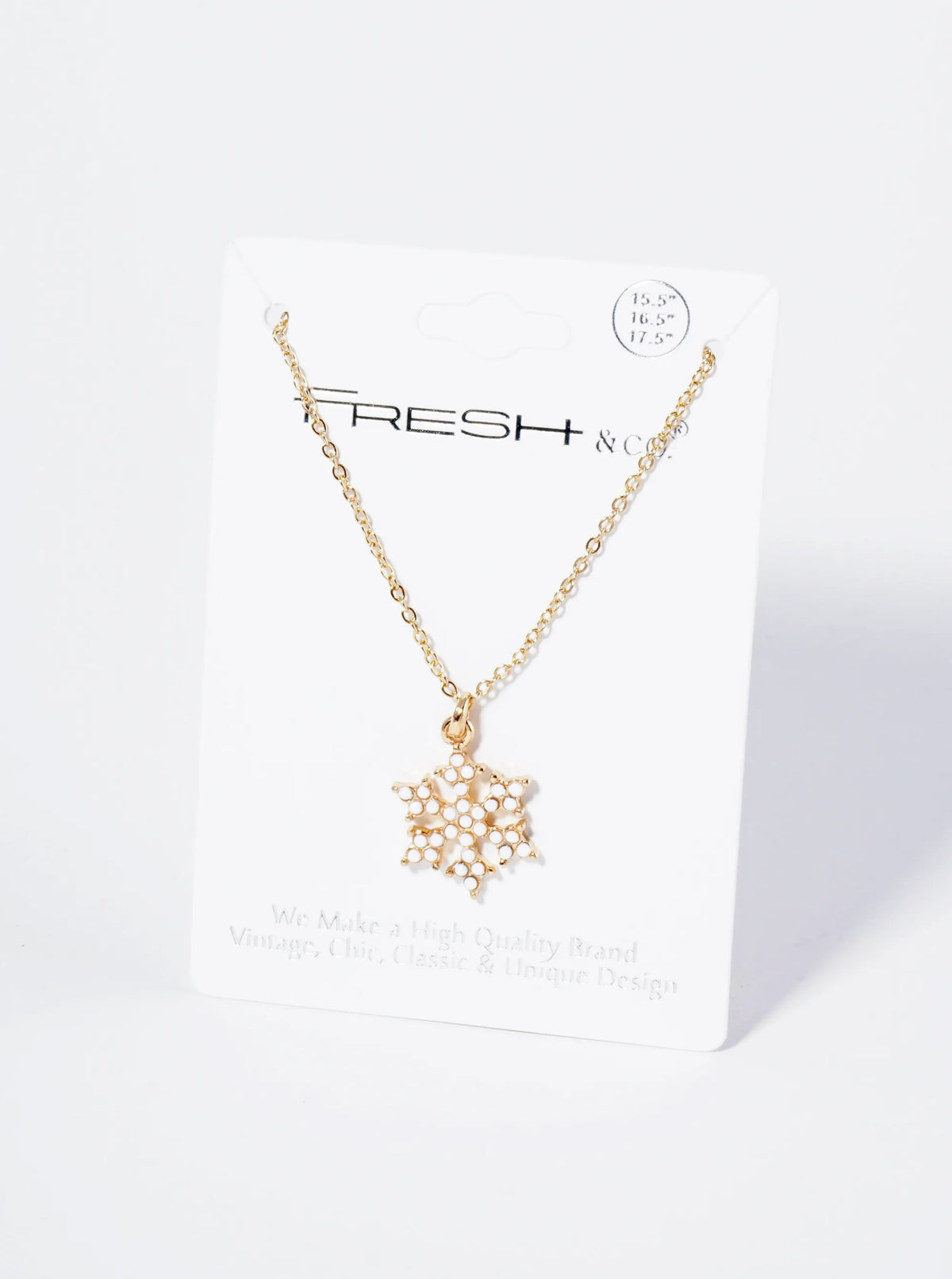 Crystal Pave Snowflake Pendant Necklace